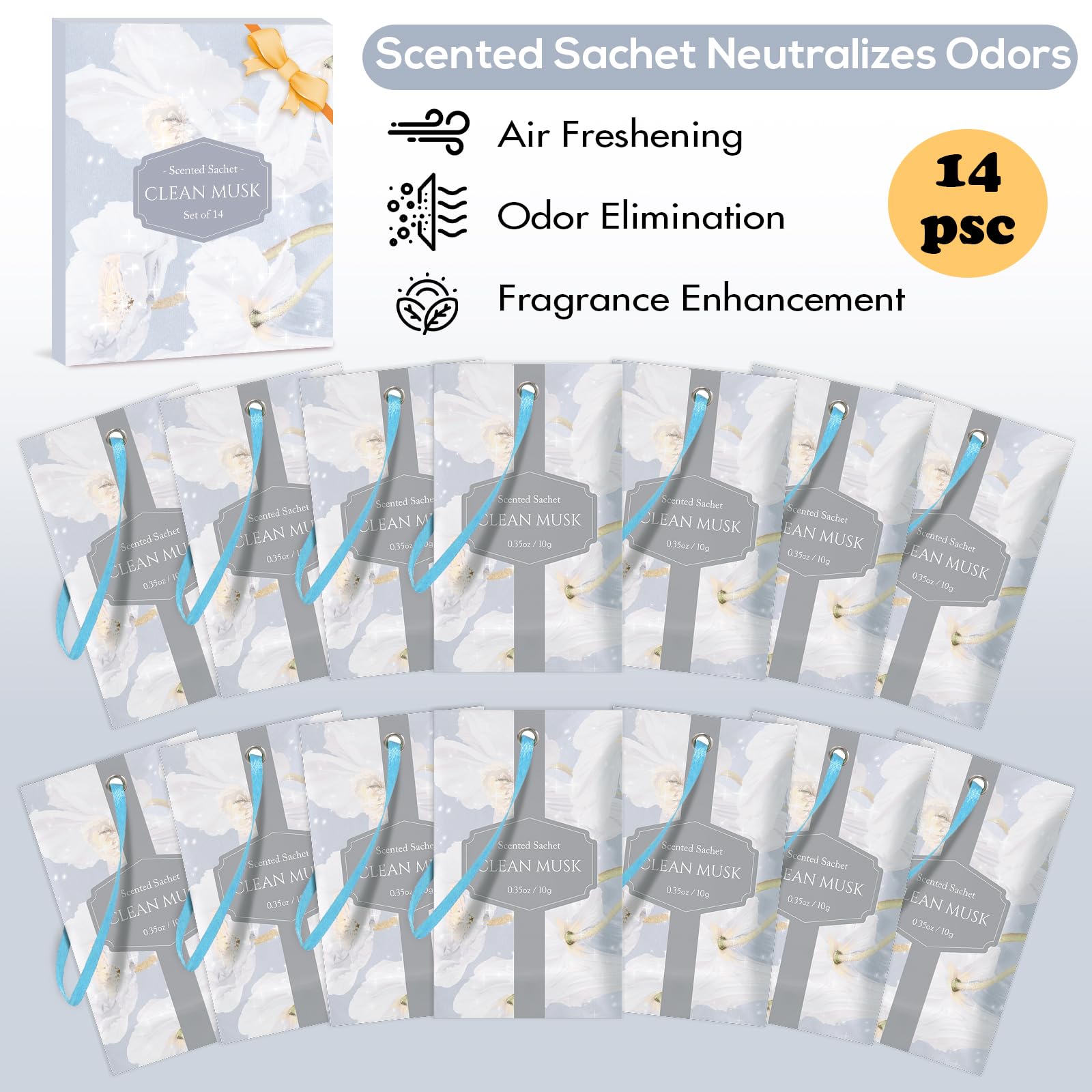 Scented Sachets for Drawer and Closet (14 Count)