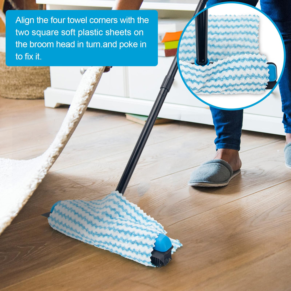 Rubber Broom Carpet Rake for Pet Hair Removal