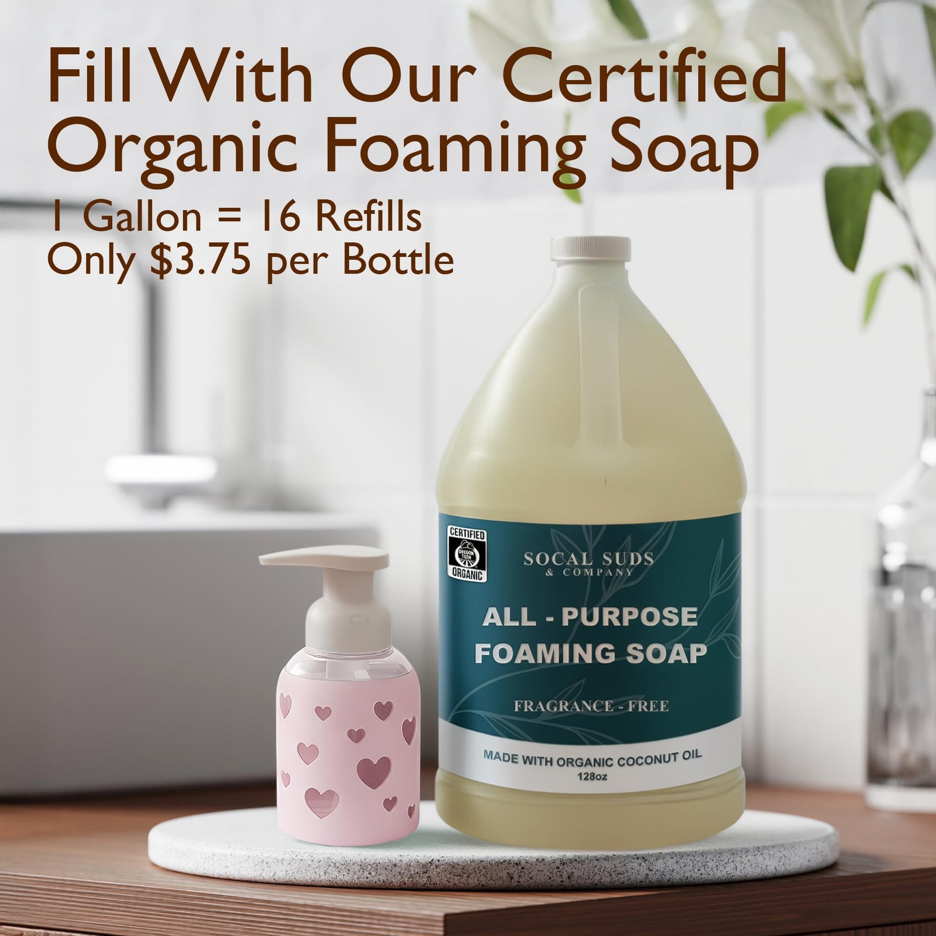Foaming Hand Soap Dispenser Glass
