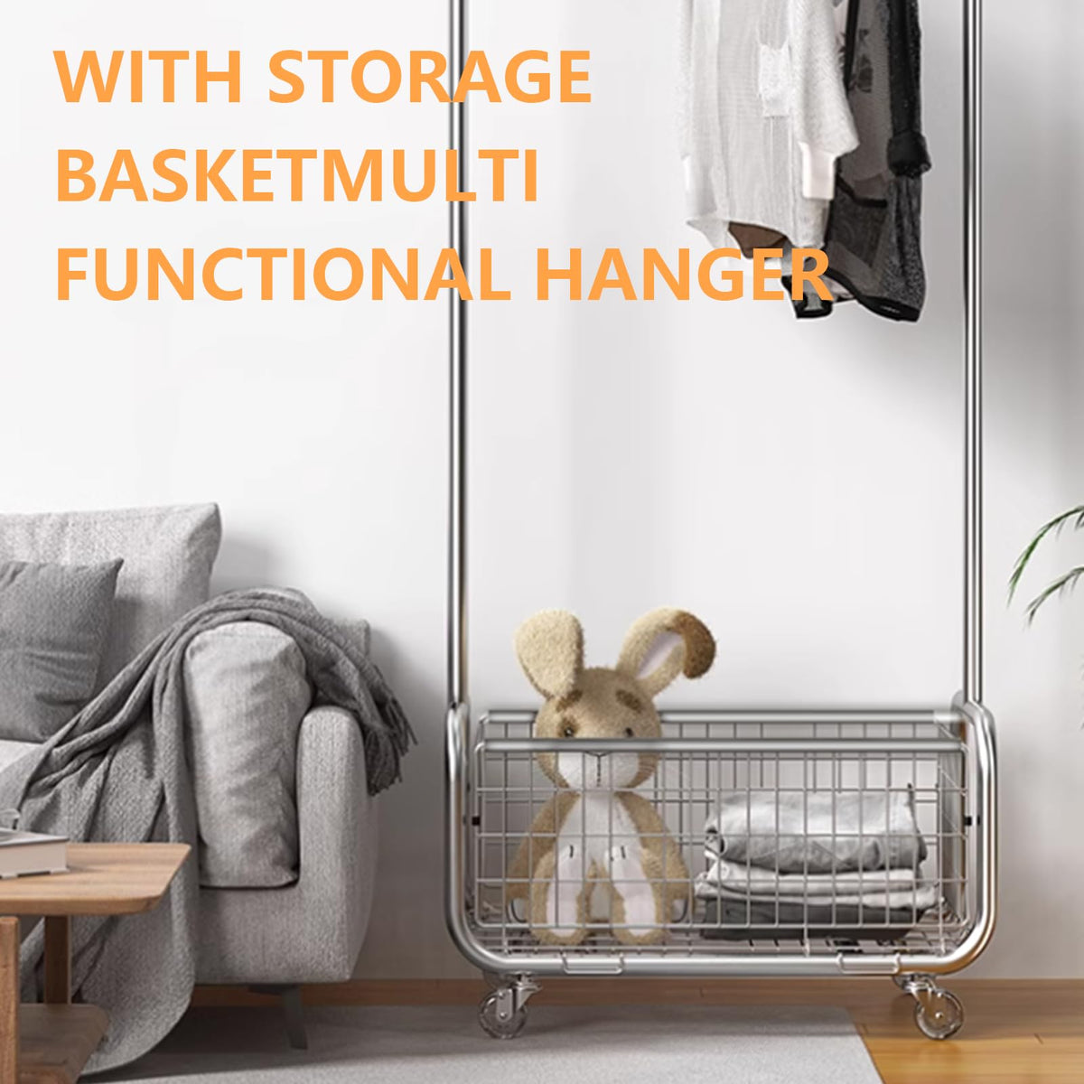 Garment Rack With Storage Baskets (3.33 Count)