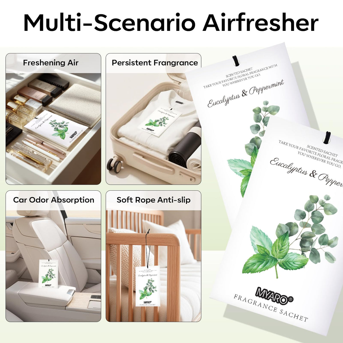 12 Pack Eucalyptus Mint Scented Sachets (12 Count)
