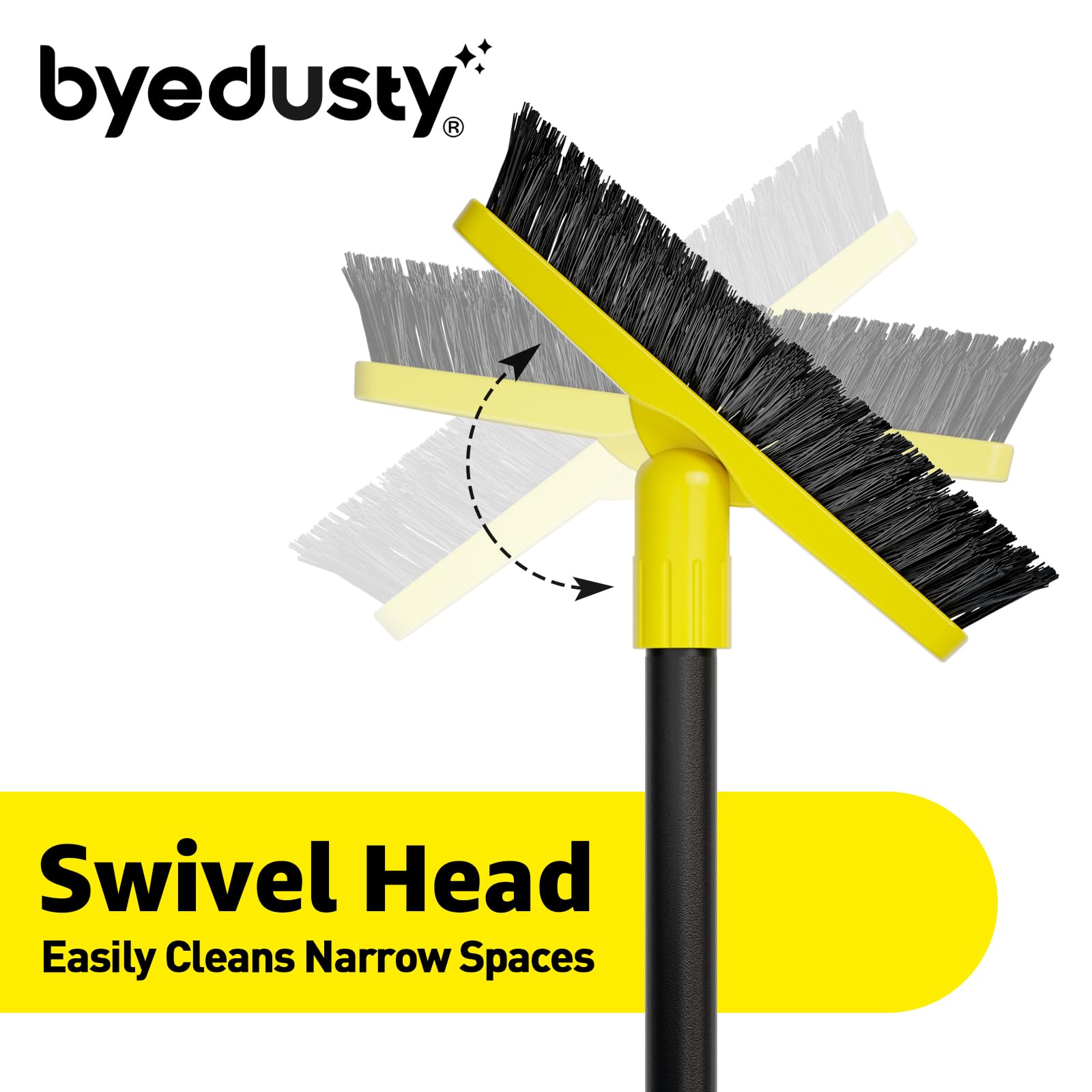 Grout Brush with Long Adjustable Handle
