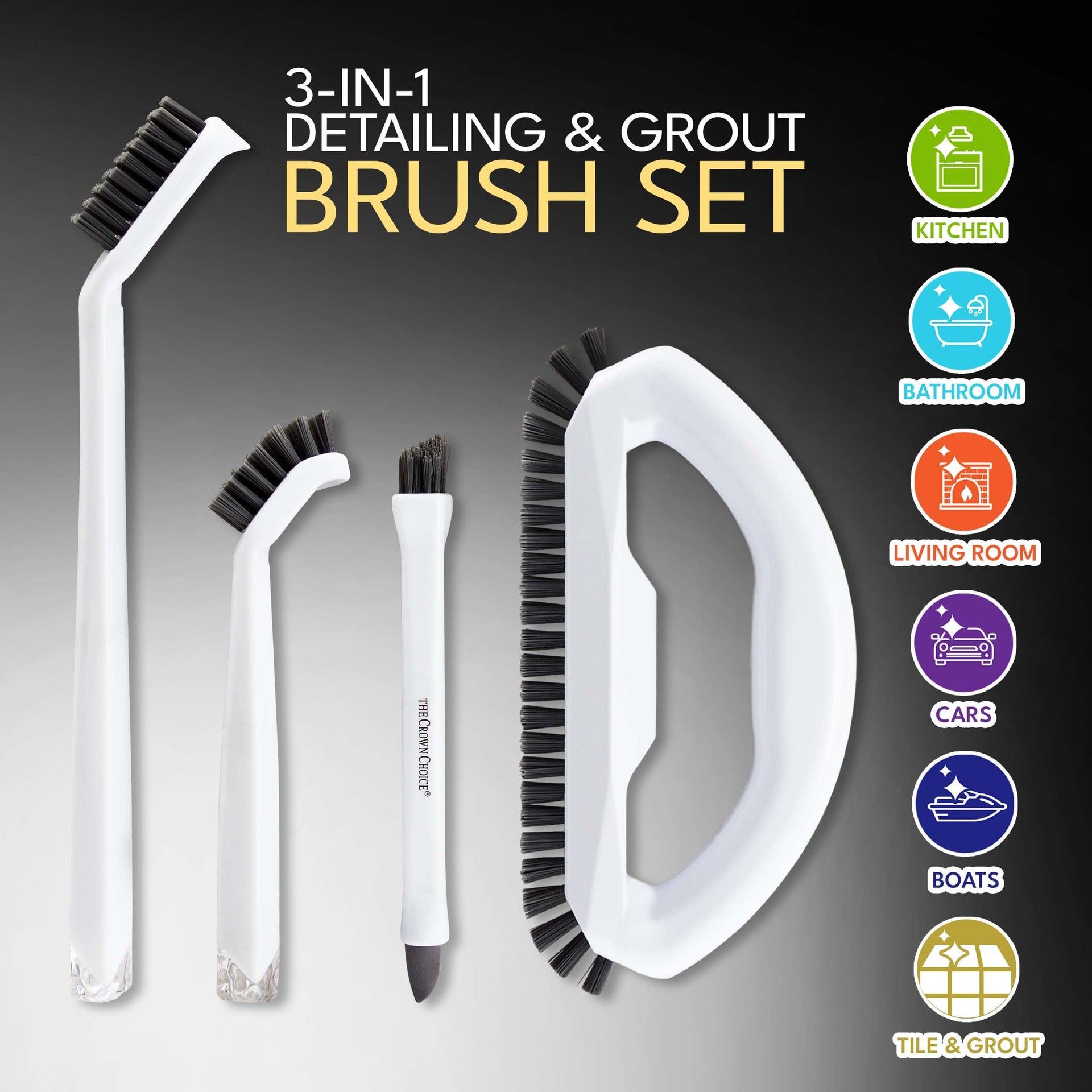 Grout Cleaning Brush Set