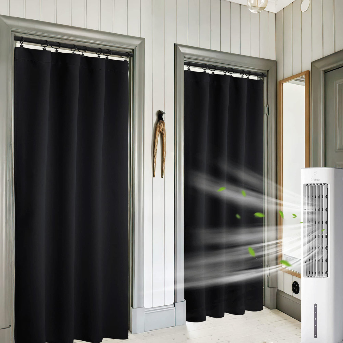 Extra Wide Blackout Curtains for Bedroom Living Room 72 inch Long (2 Count)