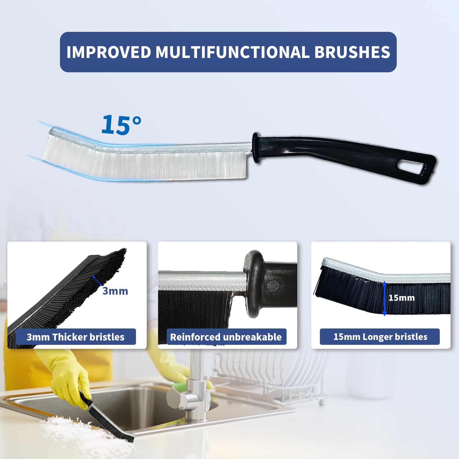 Crevice Cleaning Brush (3 Count)