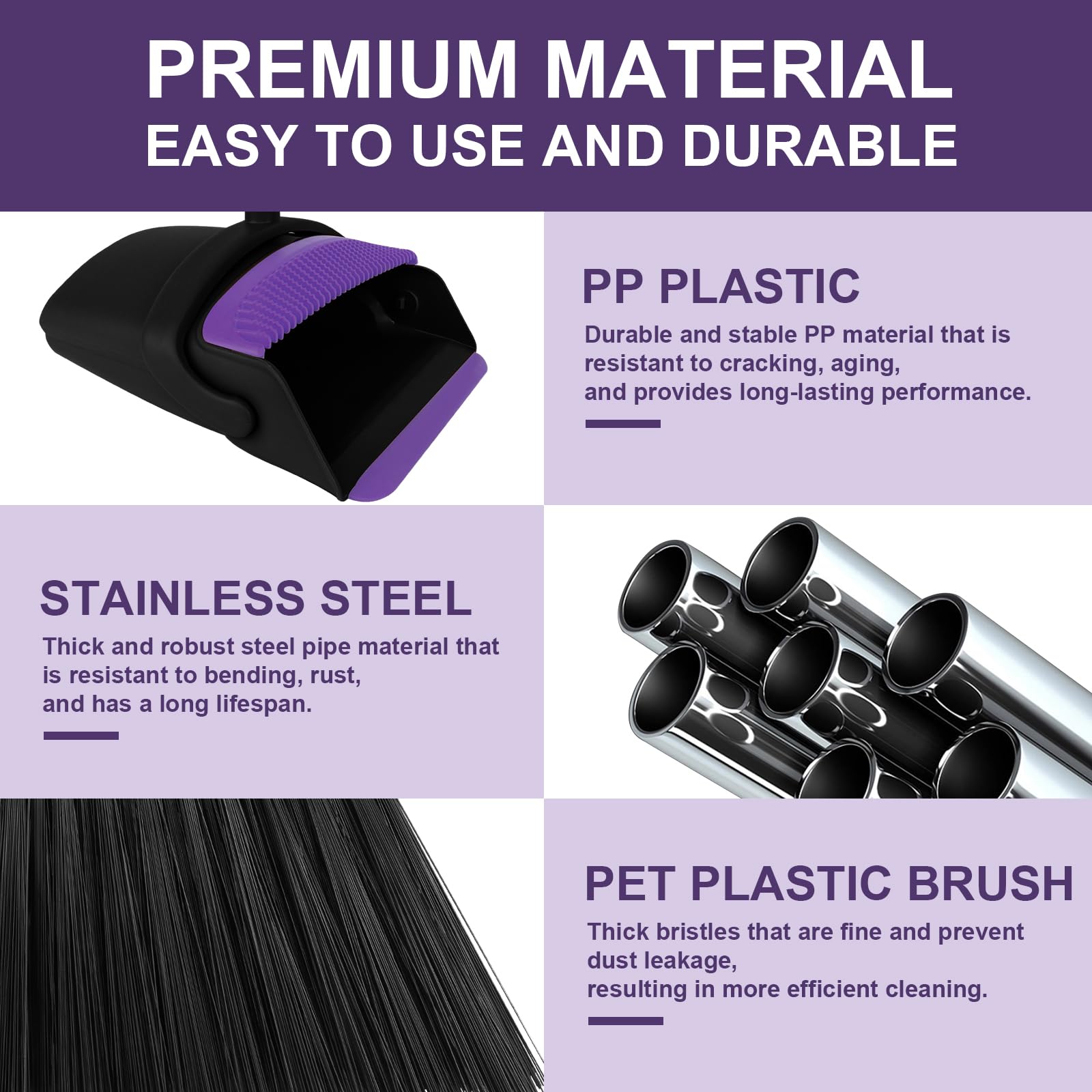 Broom with Dustpan Combo Set
