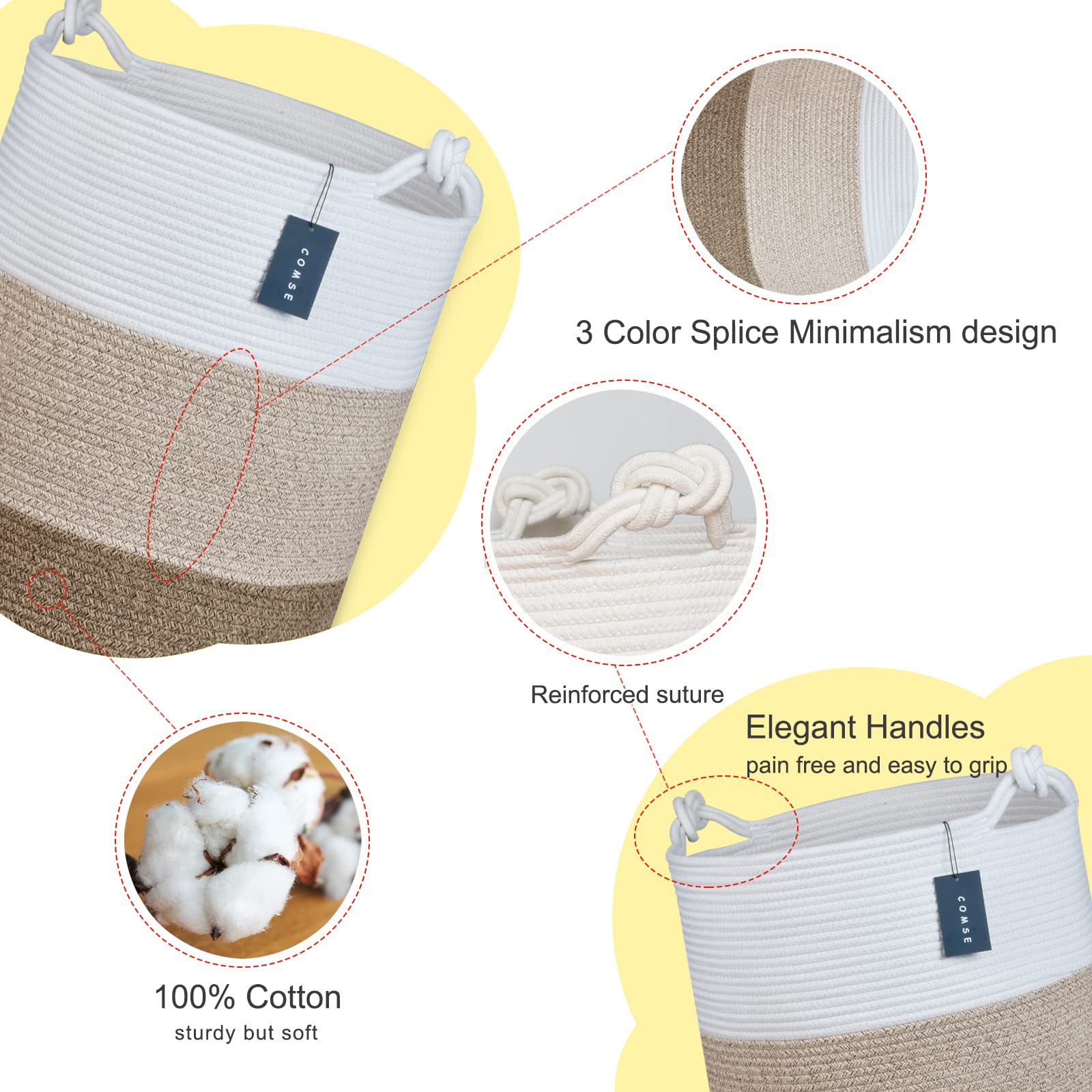 Tall Woven Blanket & Laundry Basket