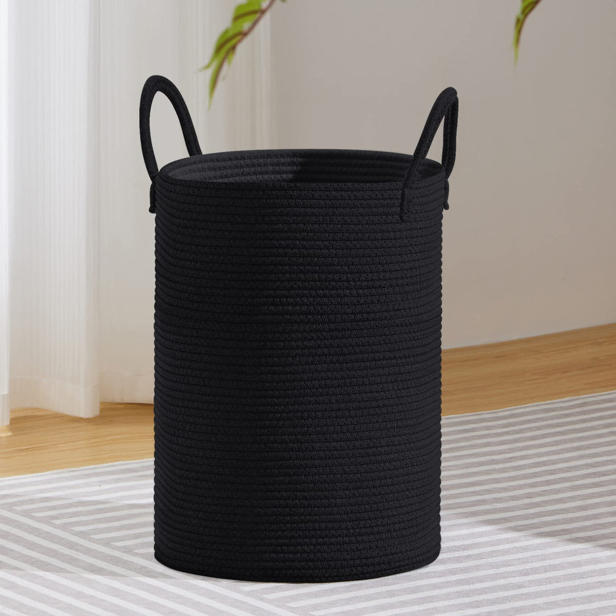 58L Tall Woven Laundry Basket Hamper