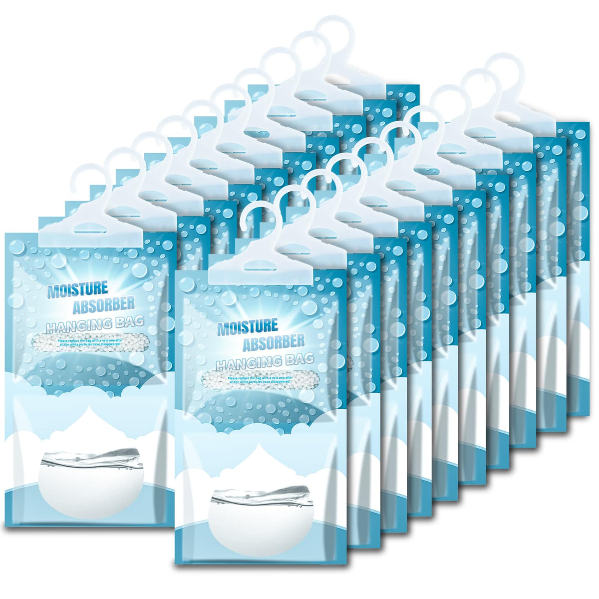 20 Pack Hanging Closet Dehumidifier Bags Moisture Absorbers for Cars (20 Count)