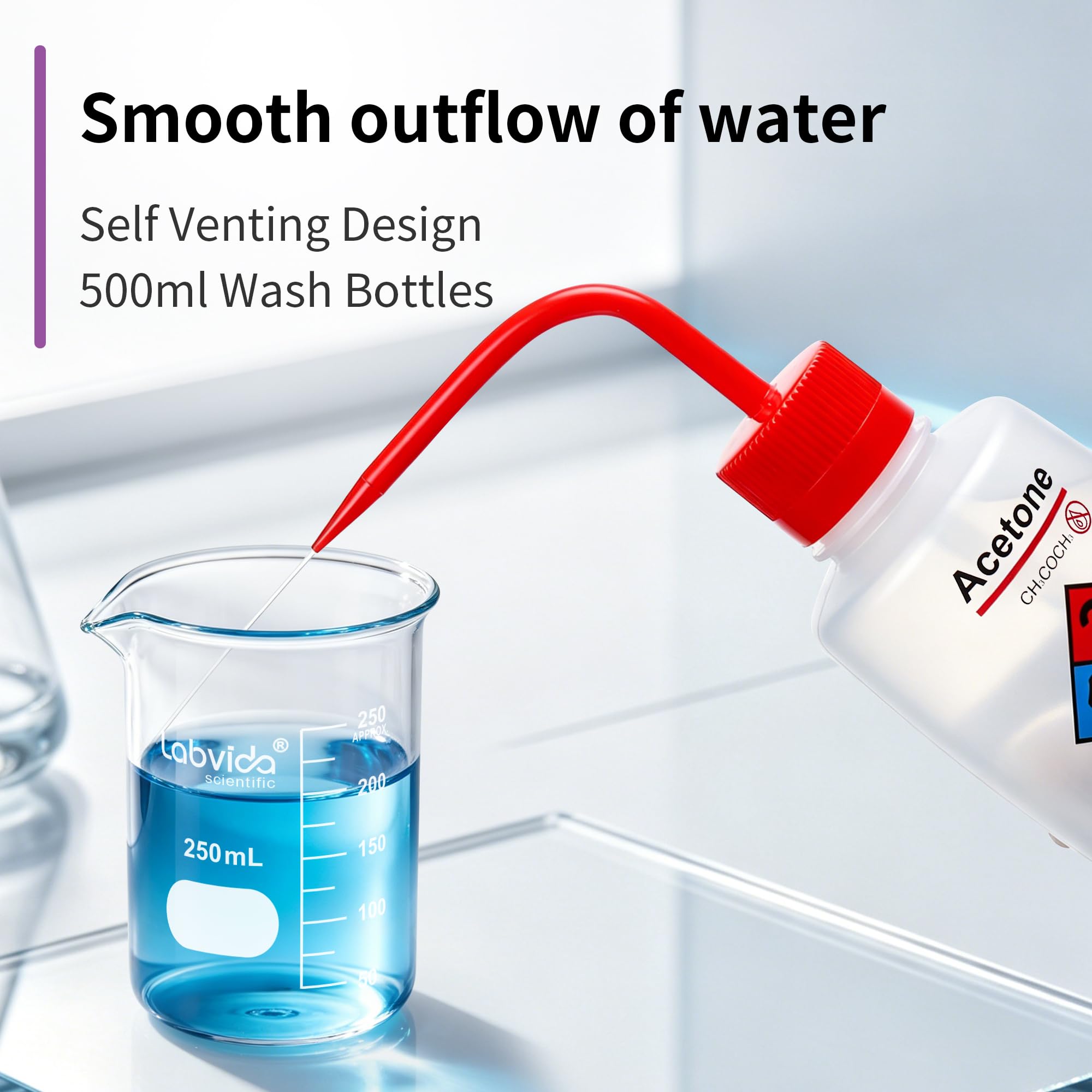 2pcs of Safety Wash Bottles (2 Count)