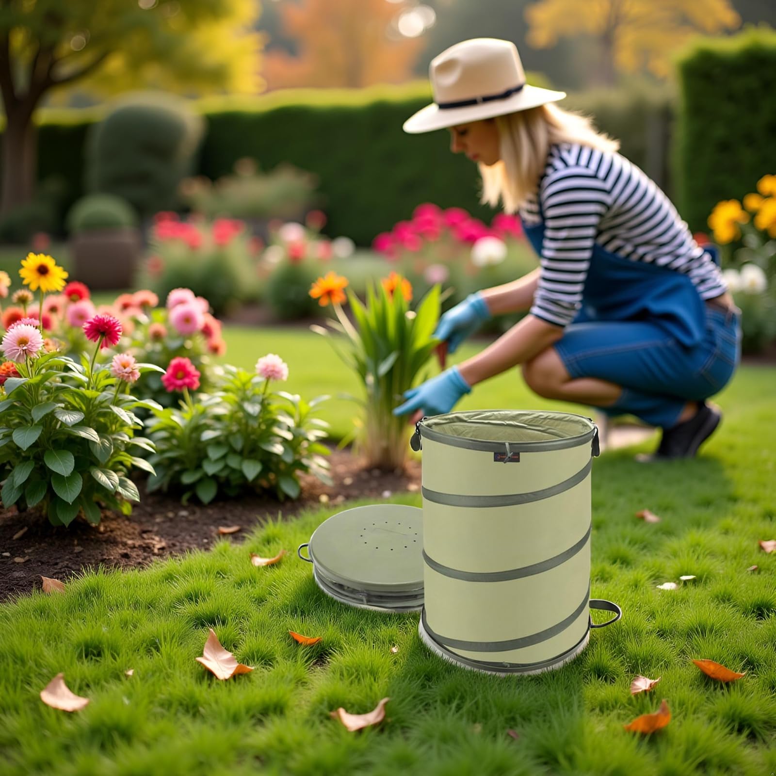 45 Gallon Hard Bottom Collapsible Garden Bag