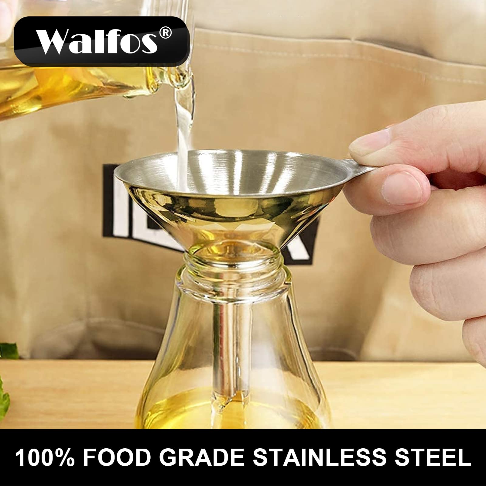 Mini Stainless Steel Funnels (3 Count)