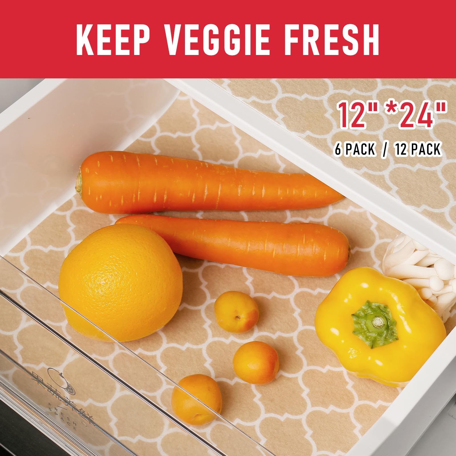 2 in 1 Refrigerator Liners (12 Sq Ft)