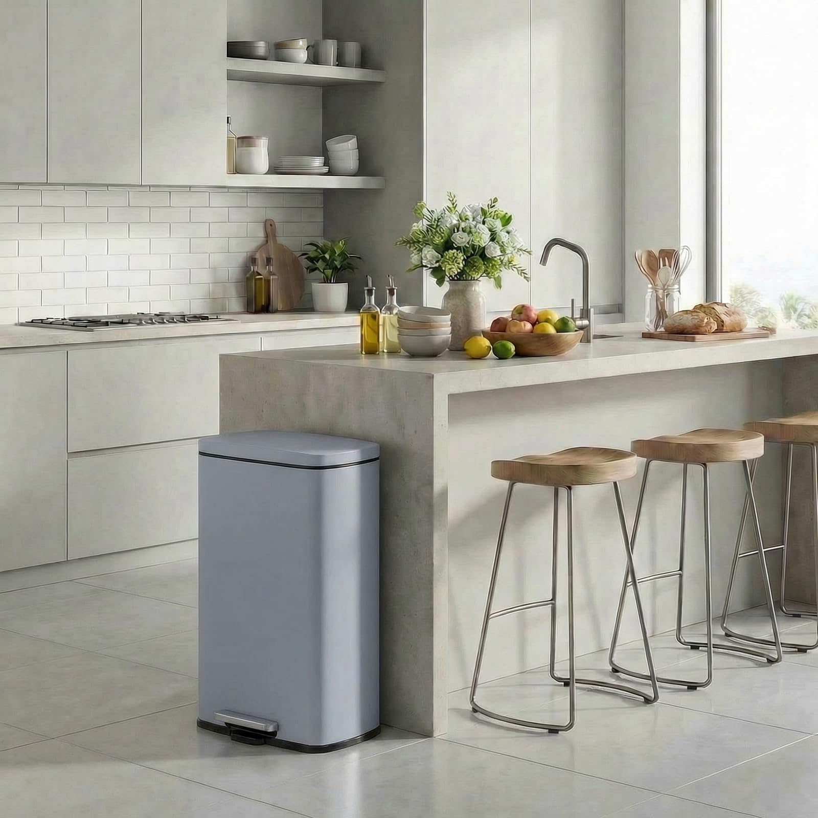 8 Gal Kitchen Trash Can