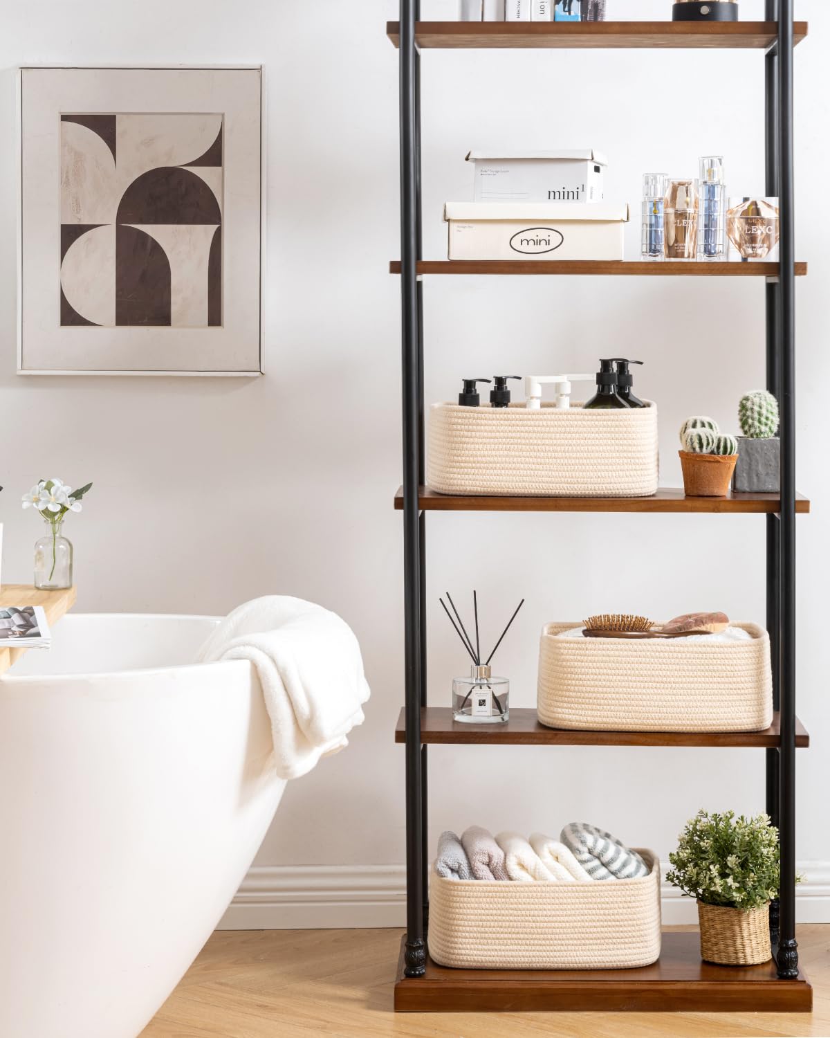Small Woven Storage Basket for Organizing (3 Count)