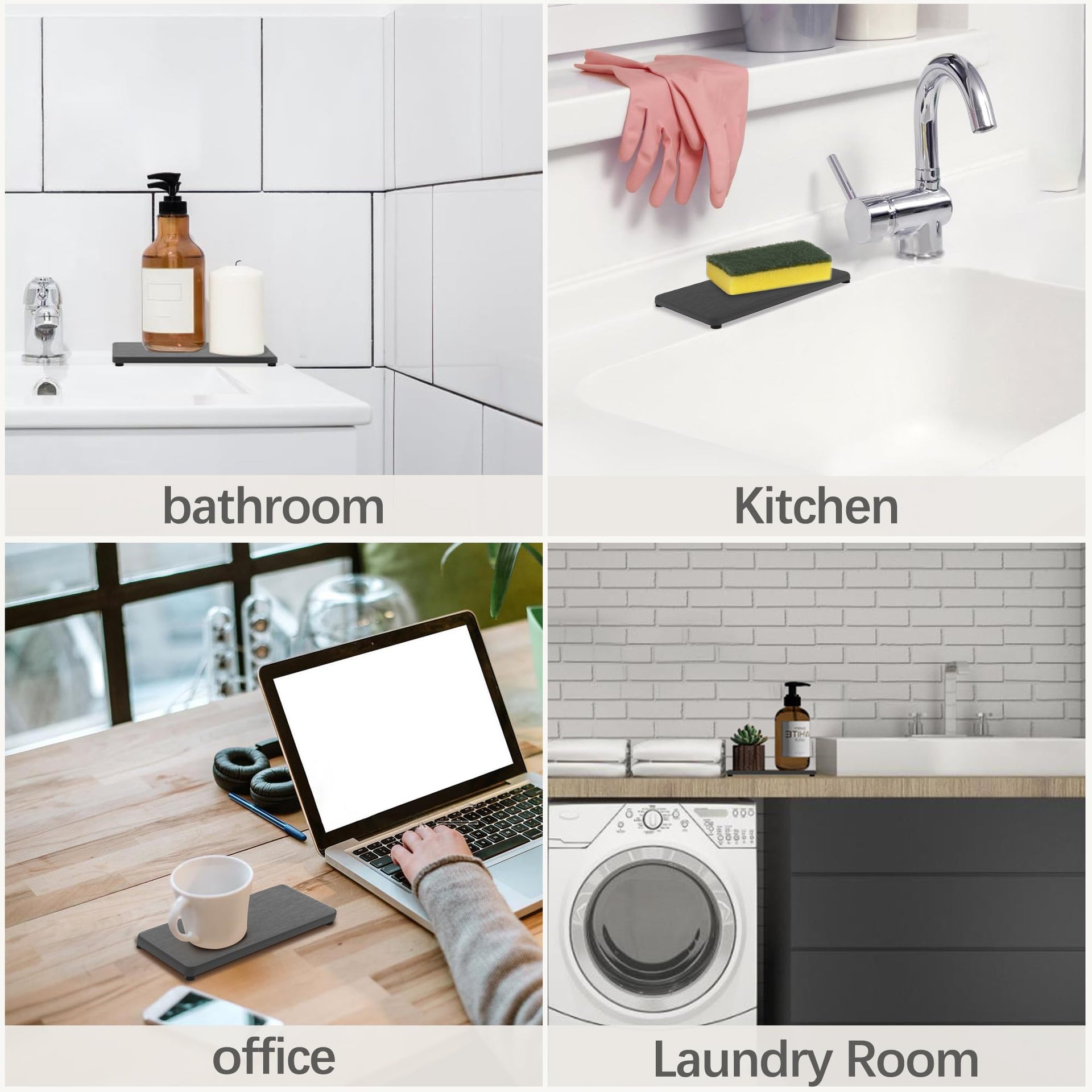 2 Pcs Sink Stone Soap Trays (2 Count)