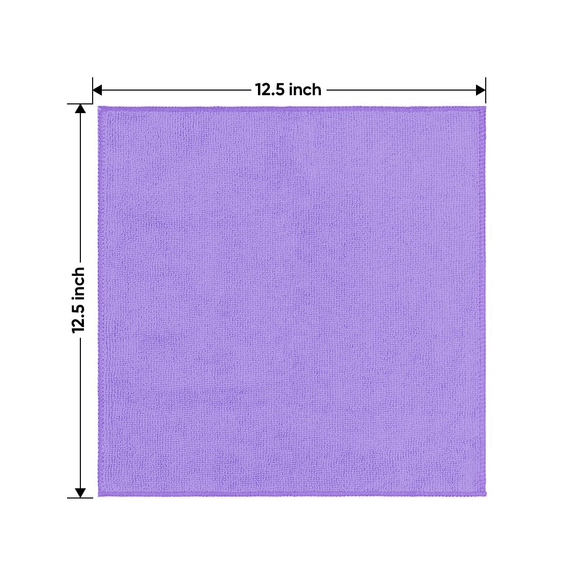 Purple Microfiber Cleaning Cloth 12 Pack 12.5 x 12.5 Inch Microfiber Towels for Cars Ultra Absorbent Cleaning Rags Lint Free Cleaning Towels for Household Kitchen (12 Count)