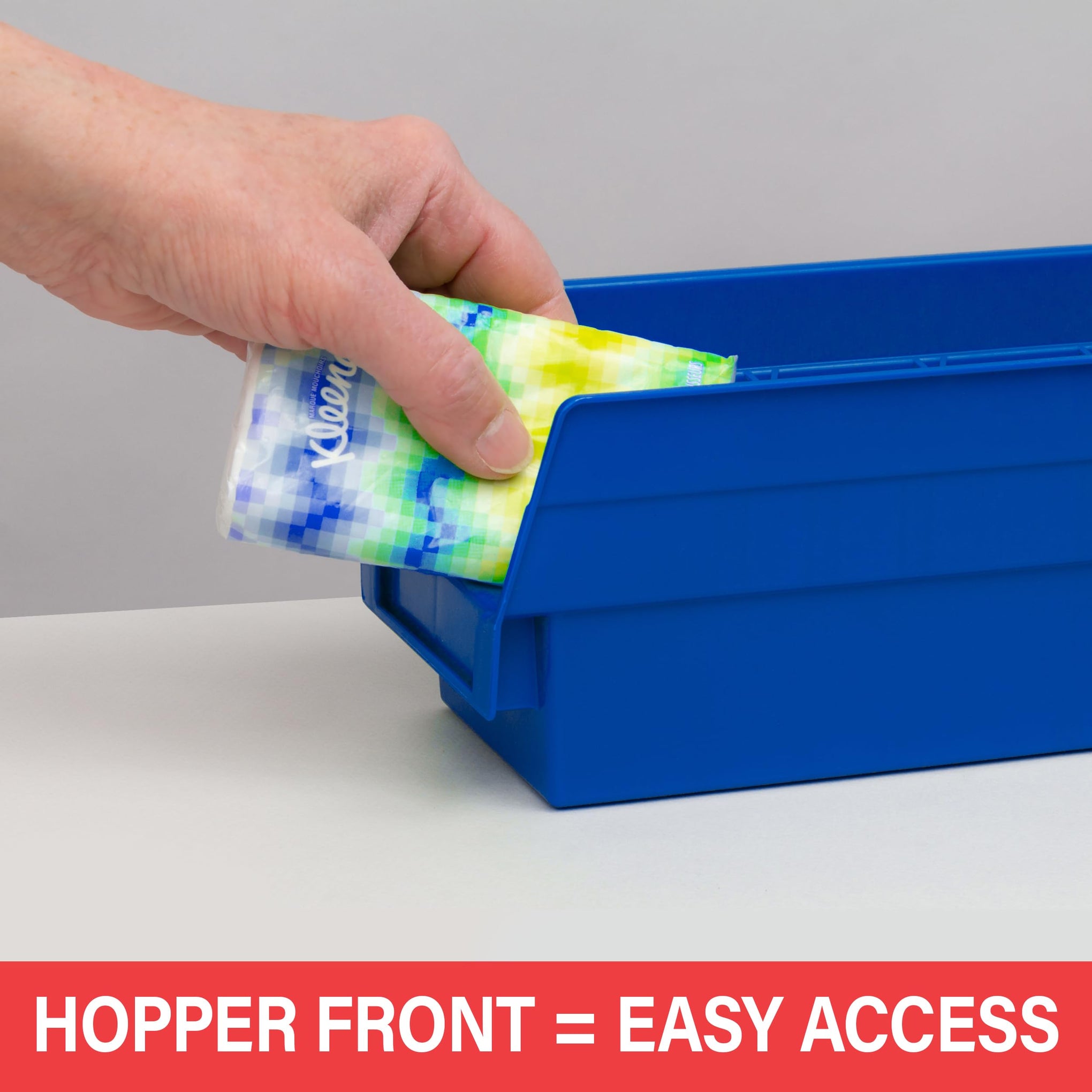 30120 Heavy Duty Plastic Shelf Bins (24 Count)