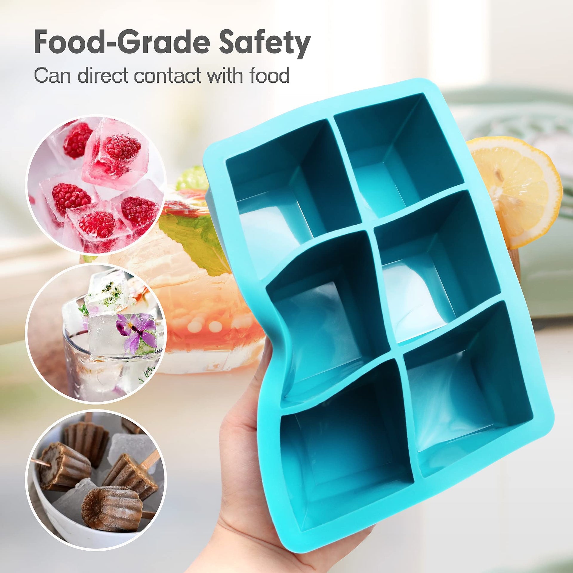 Silicone Ice Cube Trays 3 Pack (3 Count)