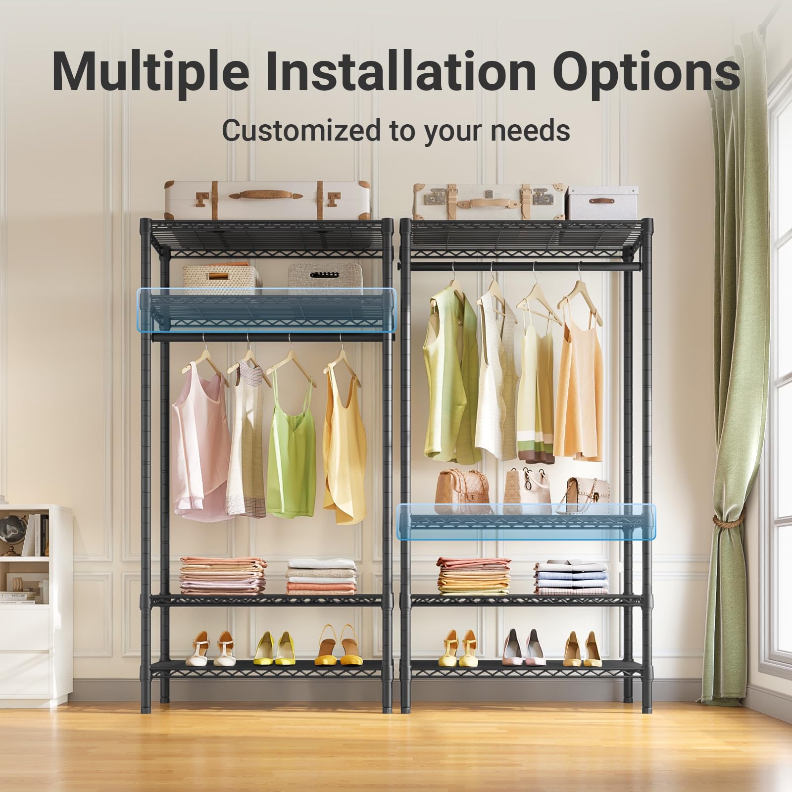 V1 Medium Portable Garment Racks for Bedroom