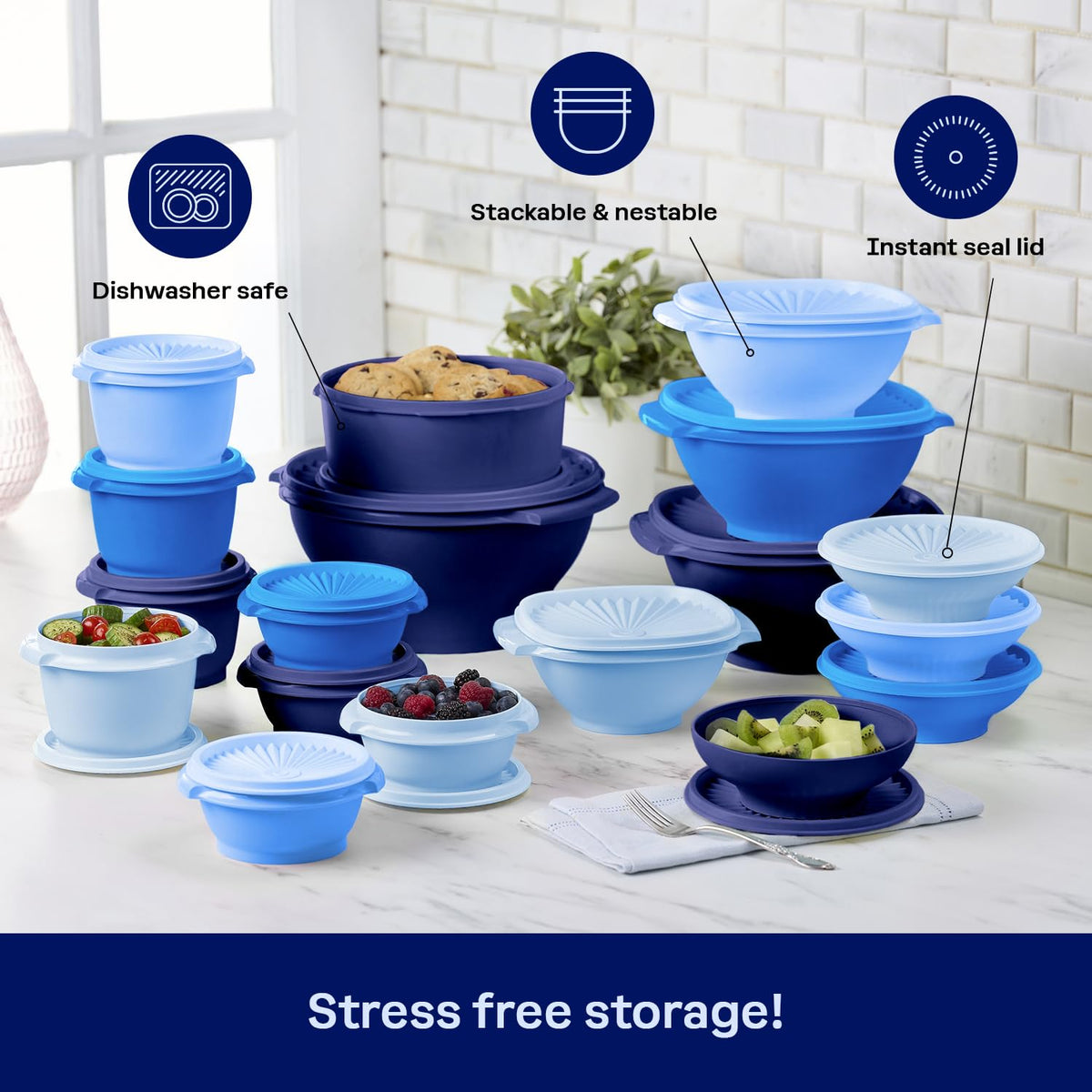 Heritage 36 Piece Vintage Blue Set