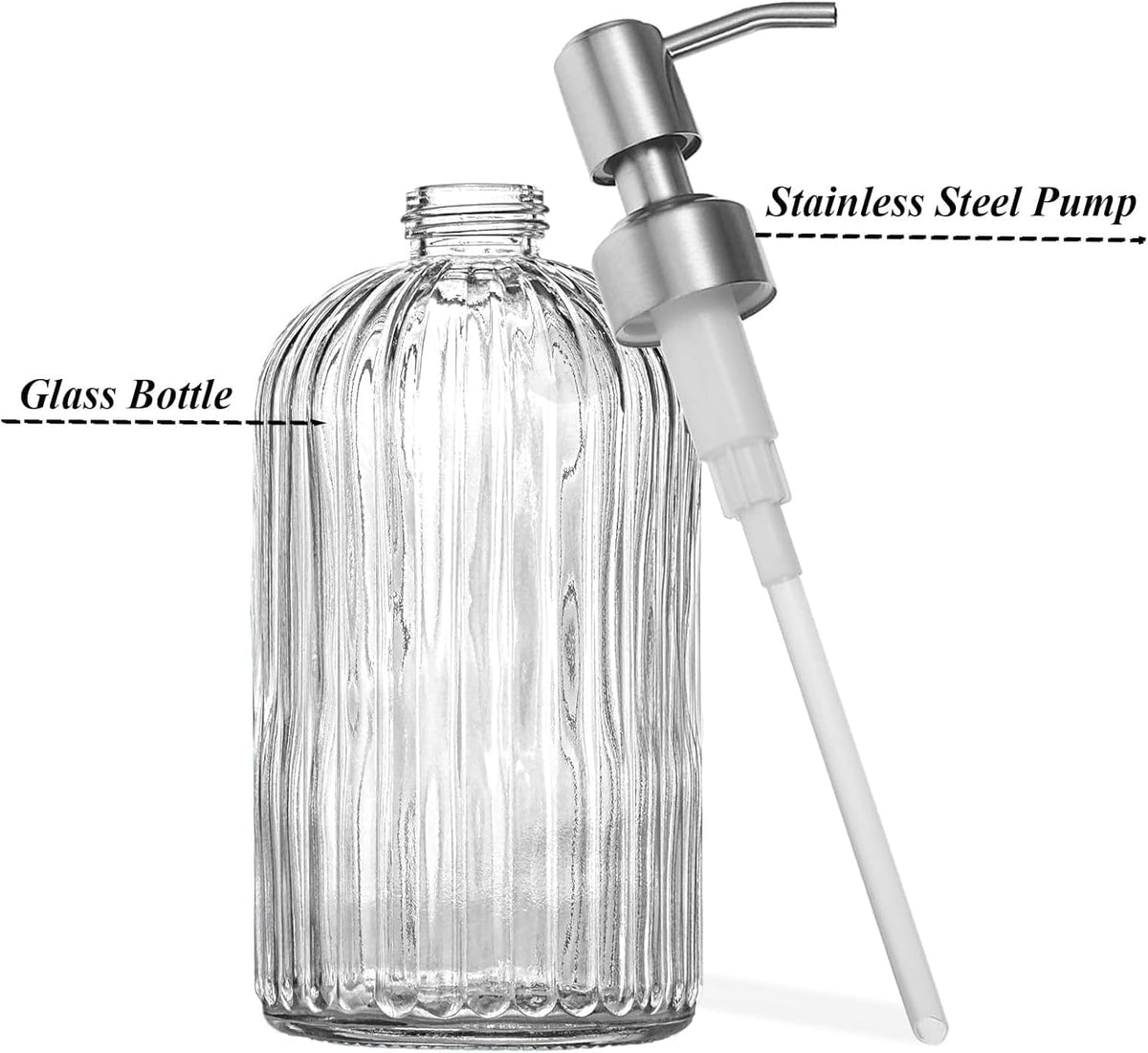 14Oz Clear Soap Dispenser Bathroom (2 Count)