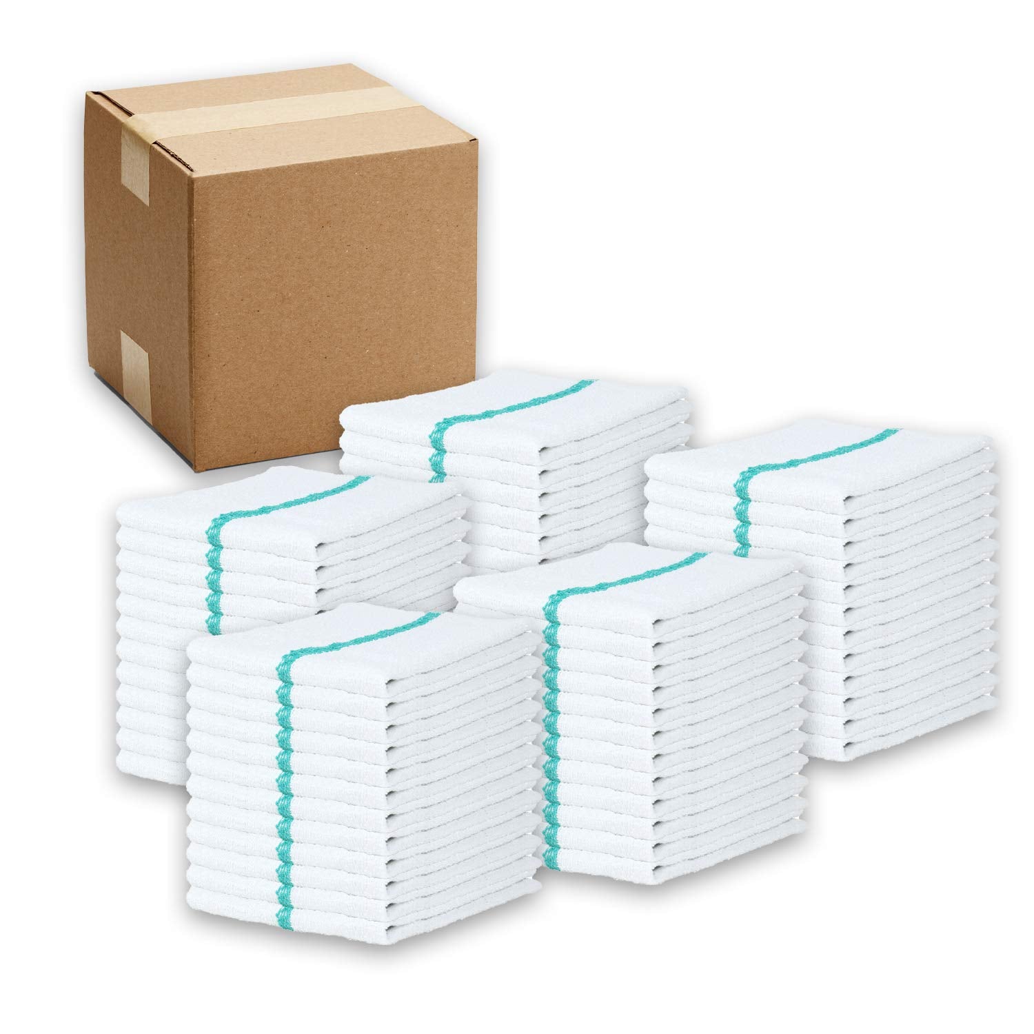 Terry Kitchen Bar Mop Towels Bulk Pack of 60 (60 Count)