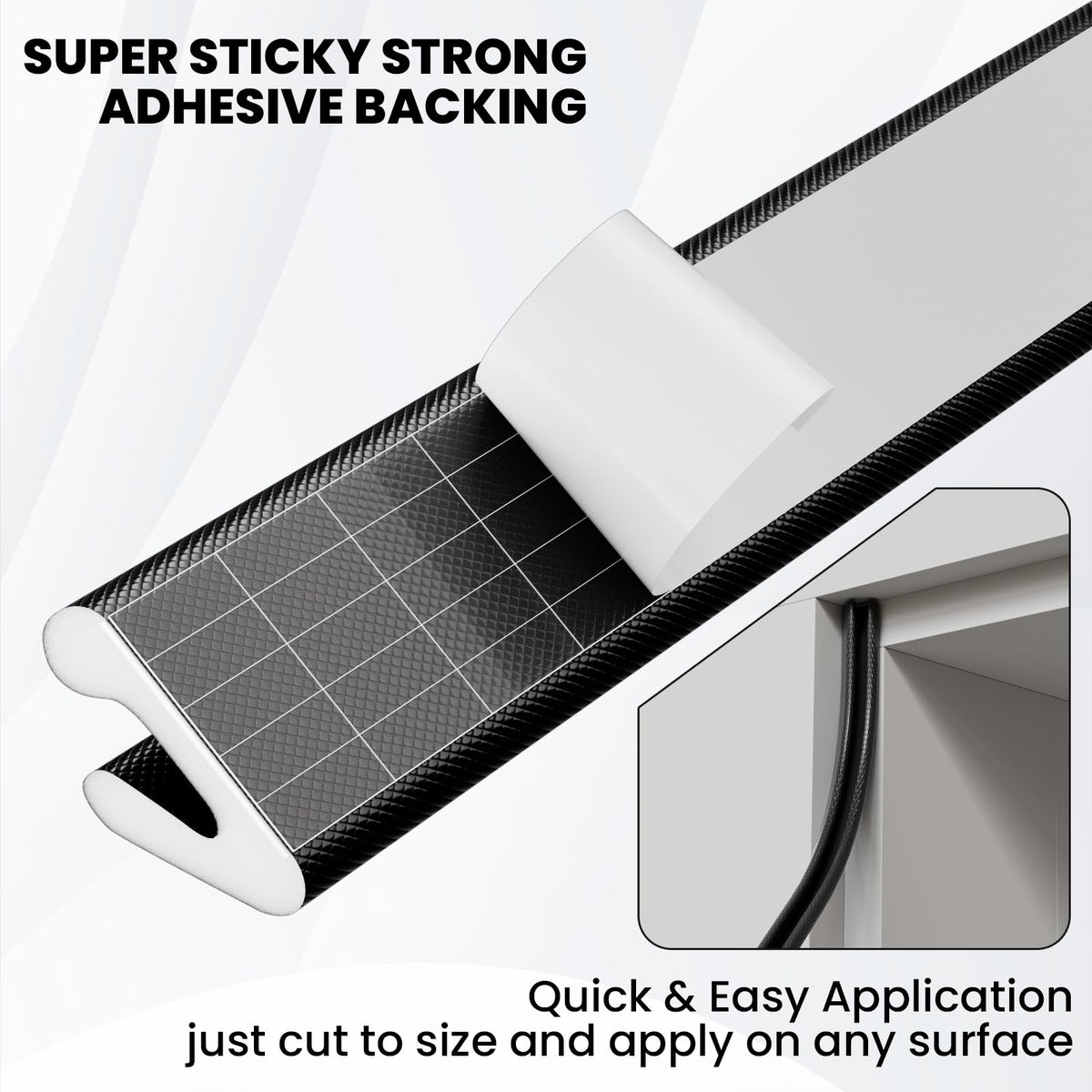 V Shape Thin Foam Weather Stripping Door Frame Seal Strip 33FT Black (33 Foot)