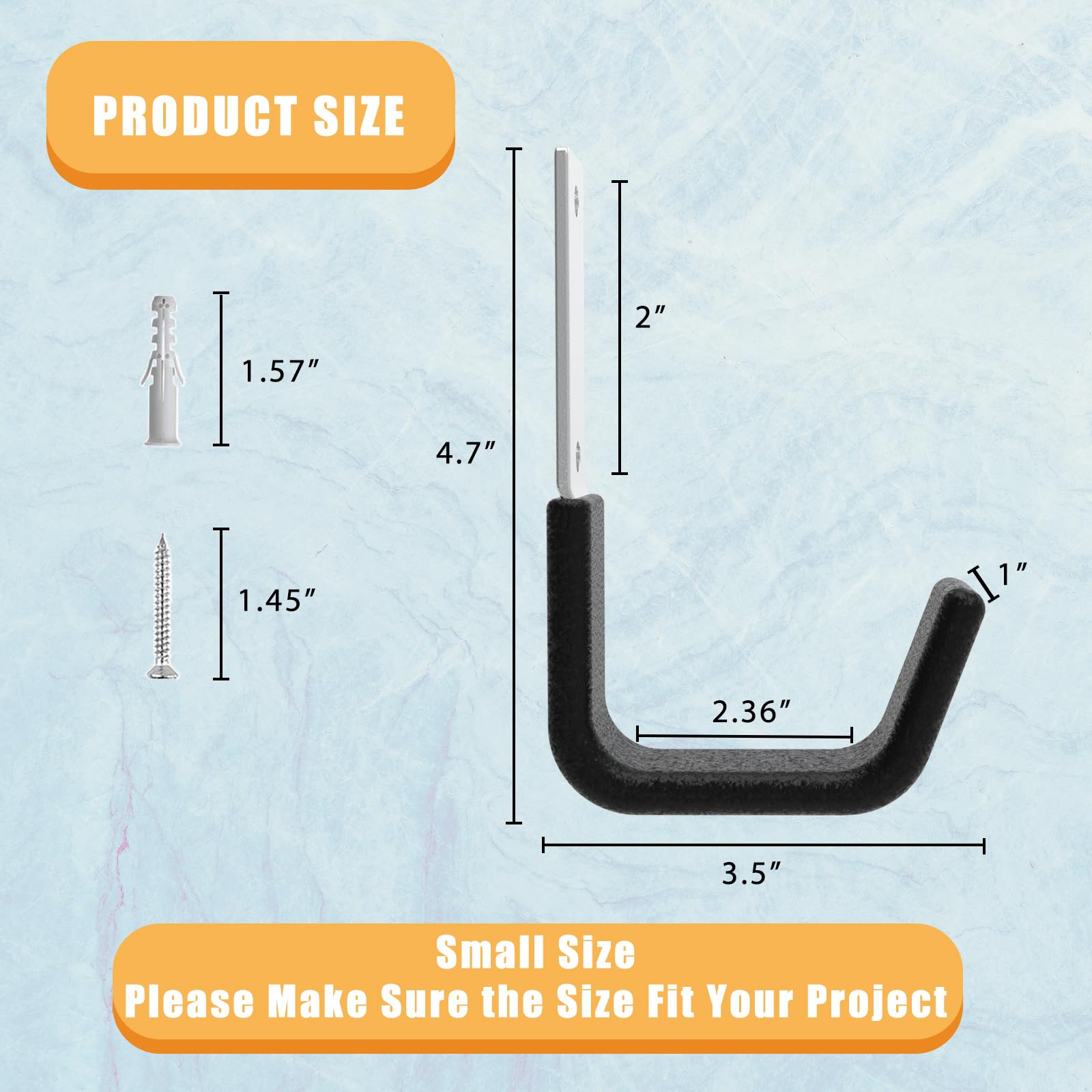 Heavy Duty Garage Utility Hooks (8 Count)