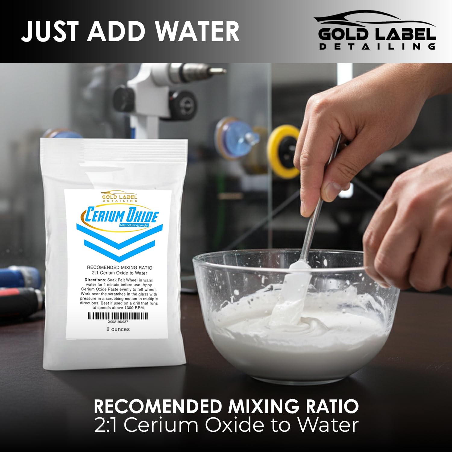 Optical Grade Cerium Oxide 8oz Glass Repair Powder (8 Ounce)