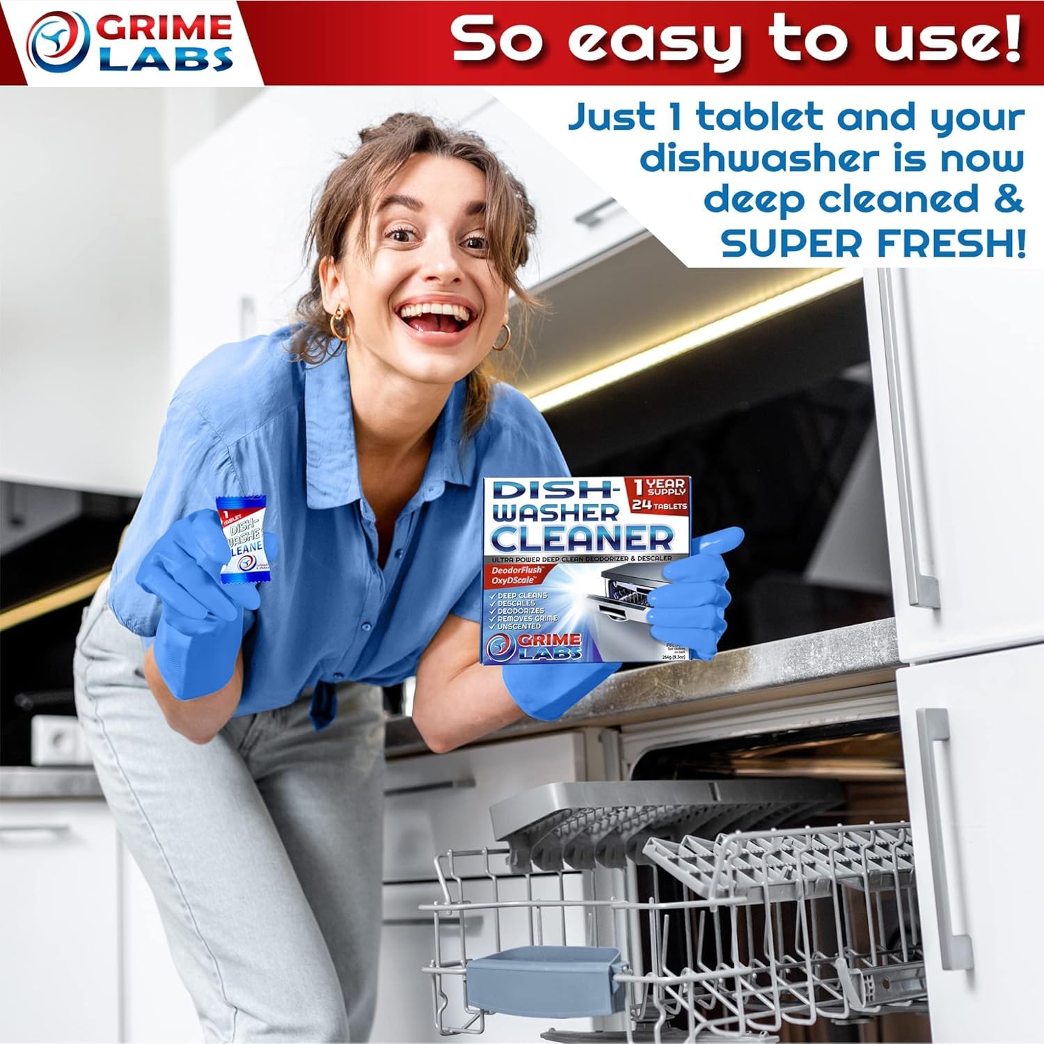 Washing Machine & Dishwasher Cleaner Tablets Bundle (48 Count)