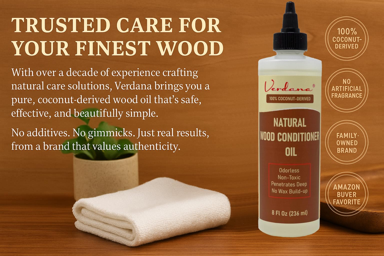Natural Wood Conditioner Oil (8 Fl Oz) - ModHome Supplies