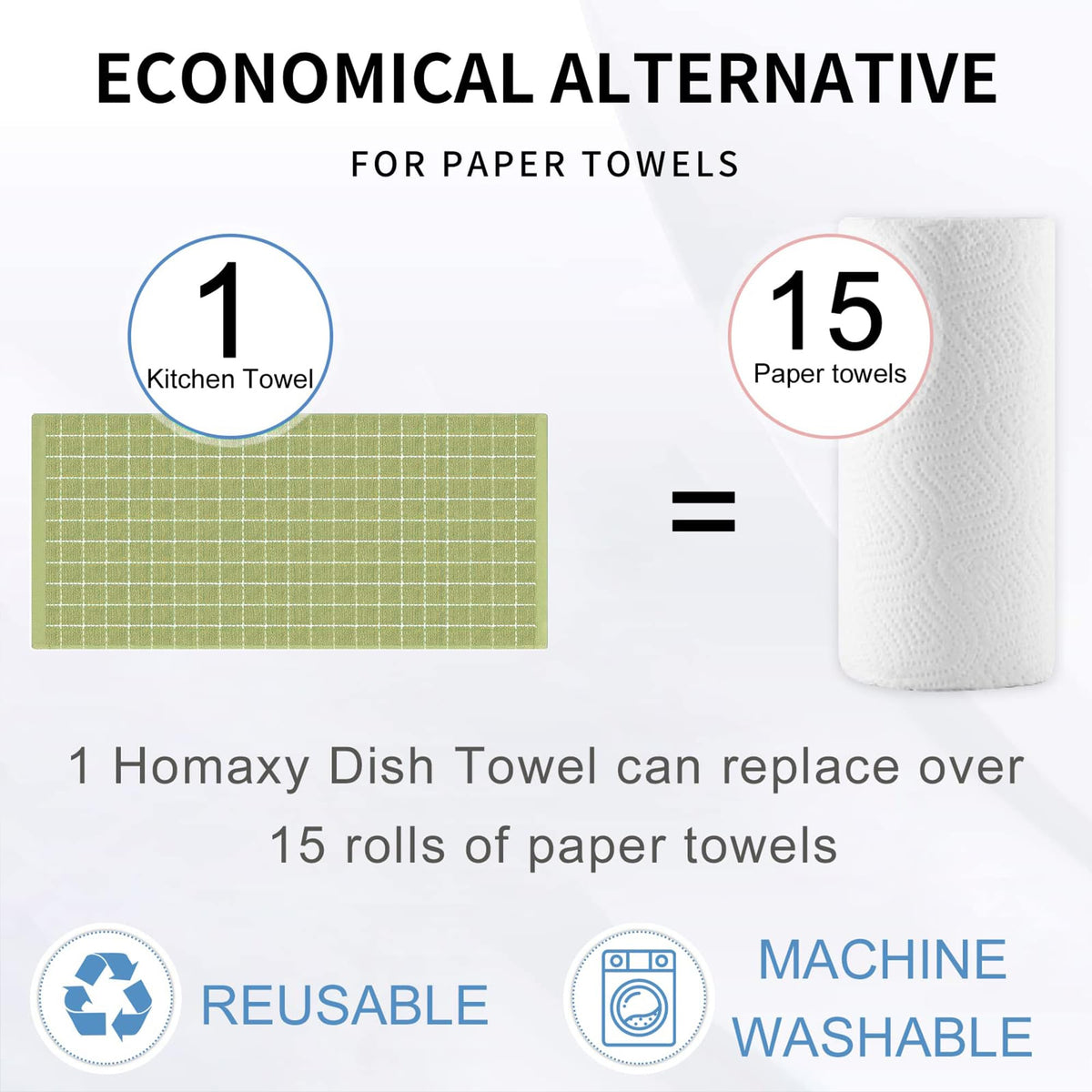 100% Cotton Terry Kitchen Towels (6 Count)