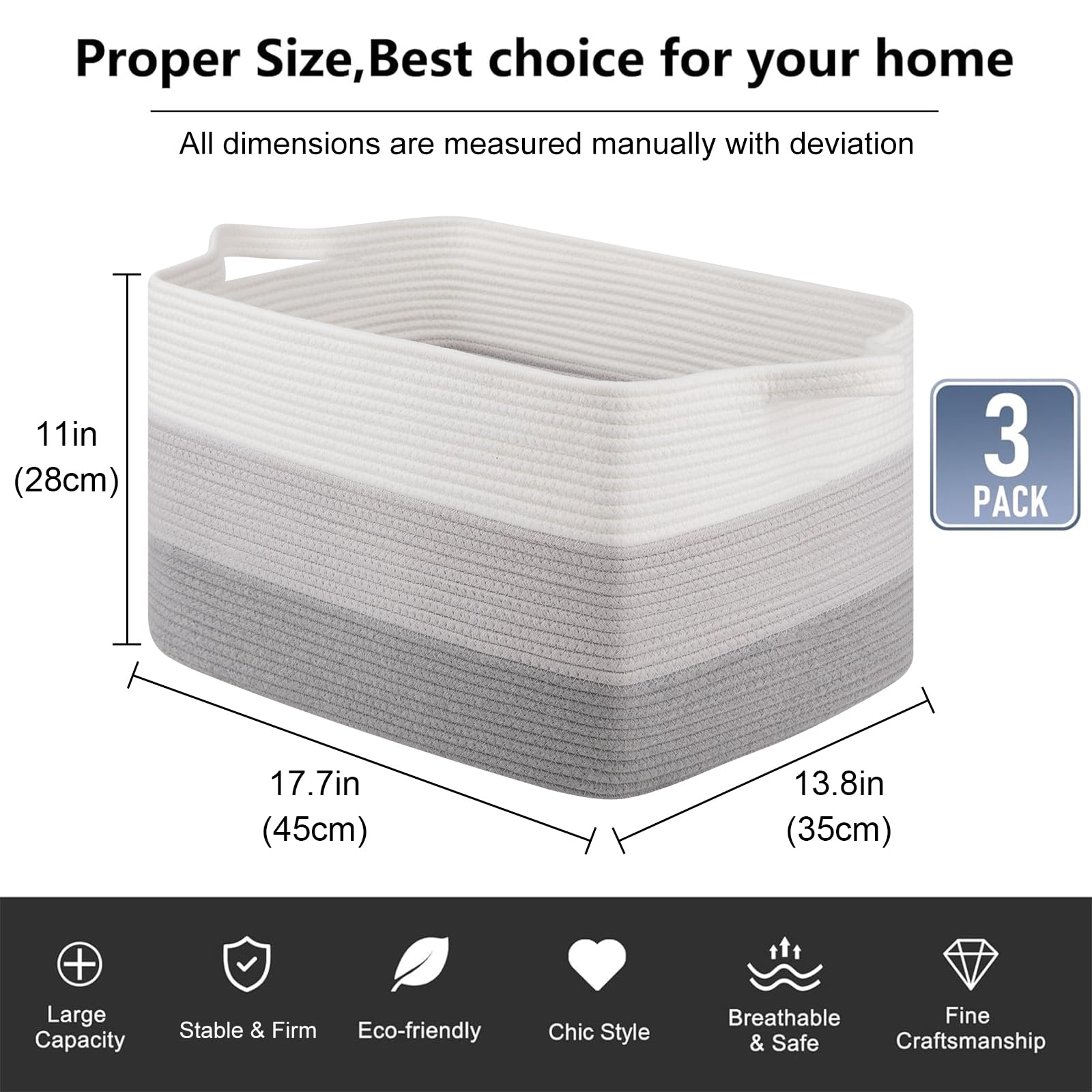 Rectangle Woven Storage Basket