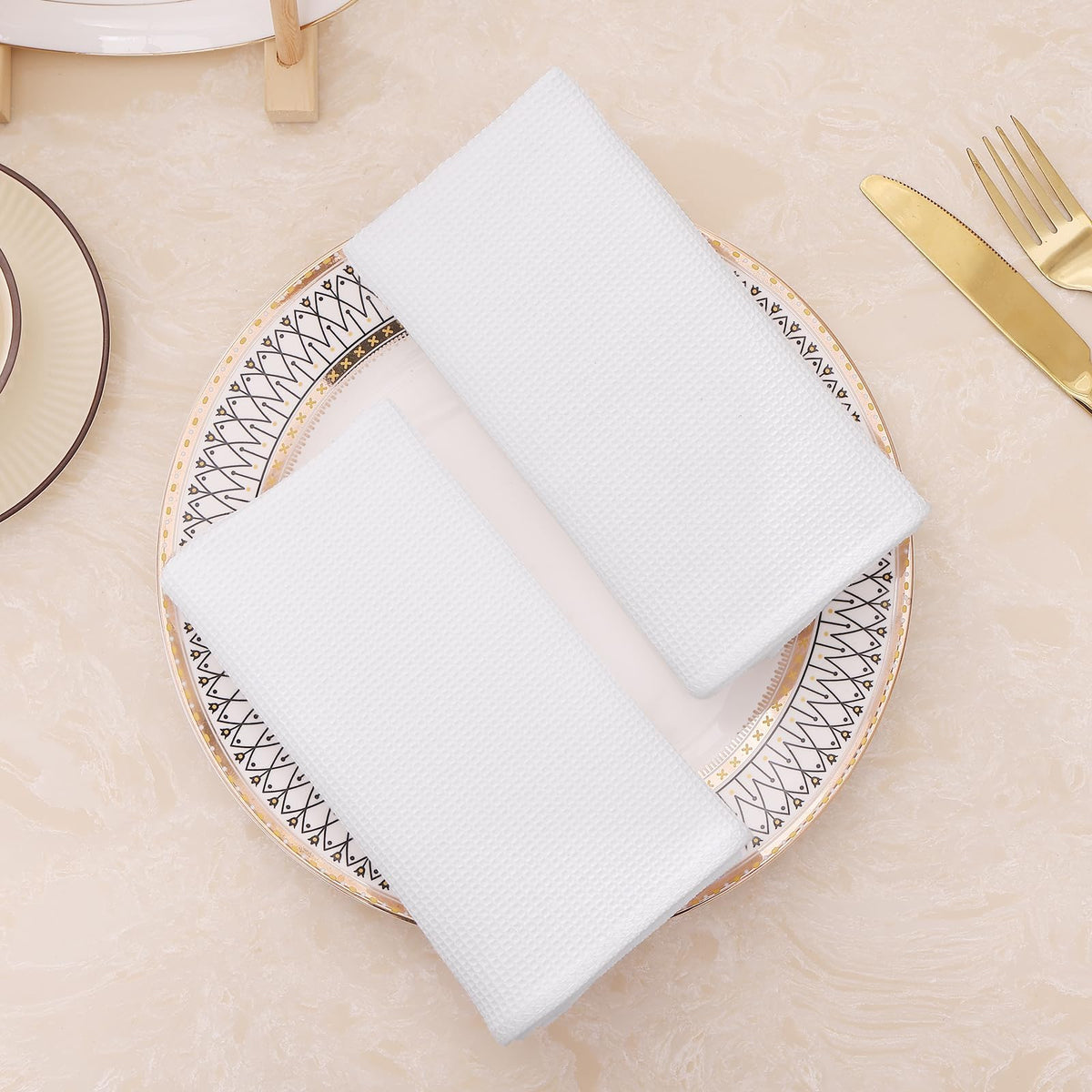 100% Cotton Waffle Weave Dish Cloths (8 Count)