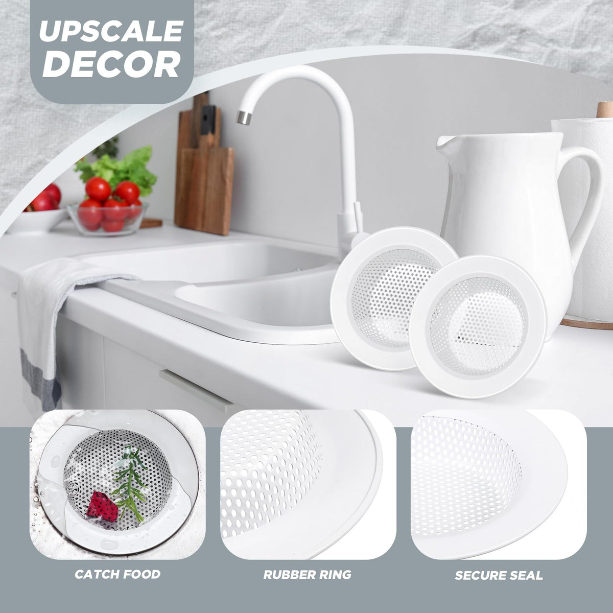 2 Pcs Kitchen Sink Drain Strainer 4.4 Inch (2 Count)