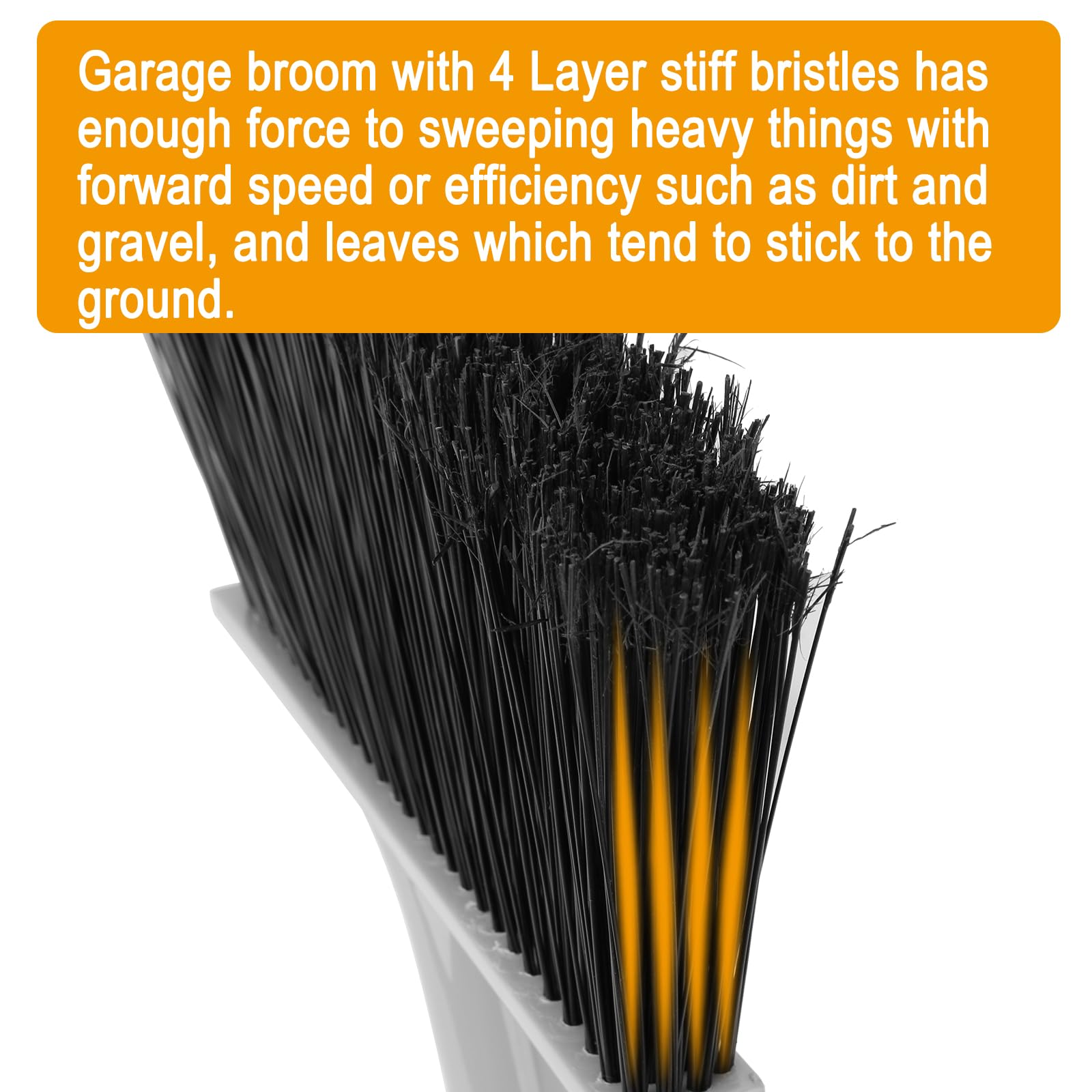 4 Packs Outdoor Broom Heavy Duty with 55" Long Handle