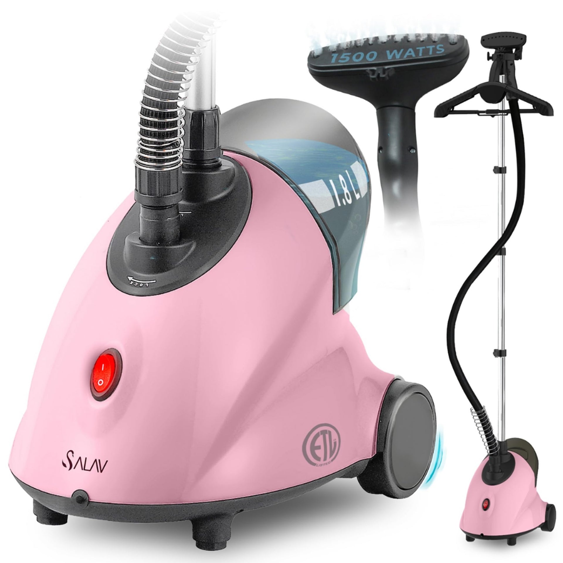 Full Size Garment Steamer for Clothes with Wheels