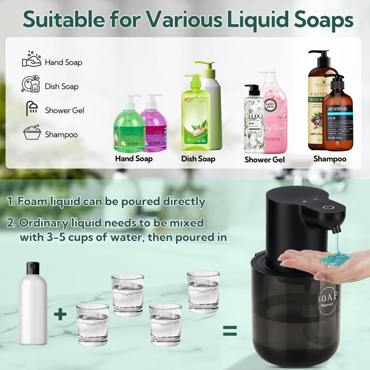 2 Pack Automatic Soap Dispenser (2 Count)
