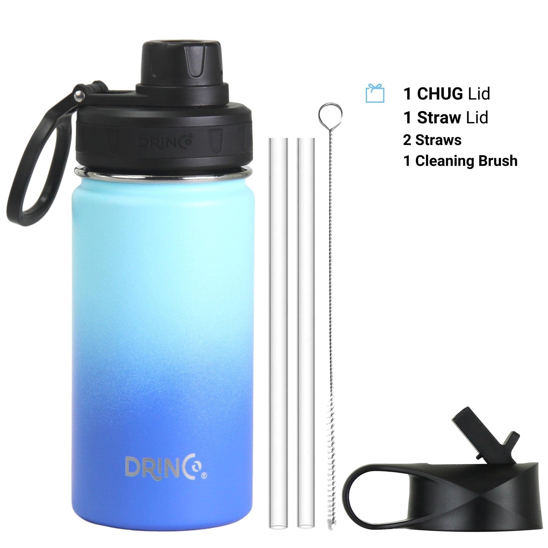 Stainless Steel Water Bottle Spout Lid Vacuum Insulated Double Wall Water Bottle Wide Mouth