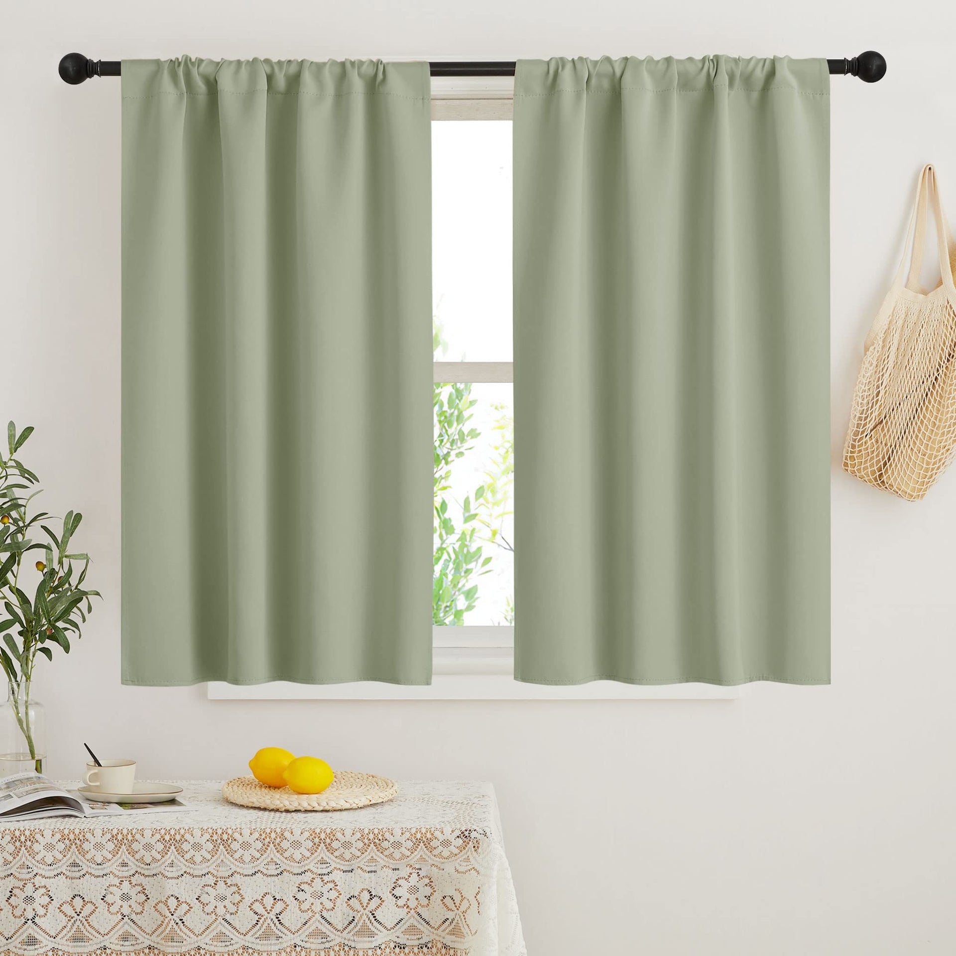 Short Blackout Curtains for Bedroom (2 Count)
