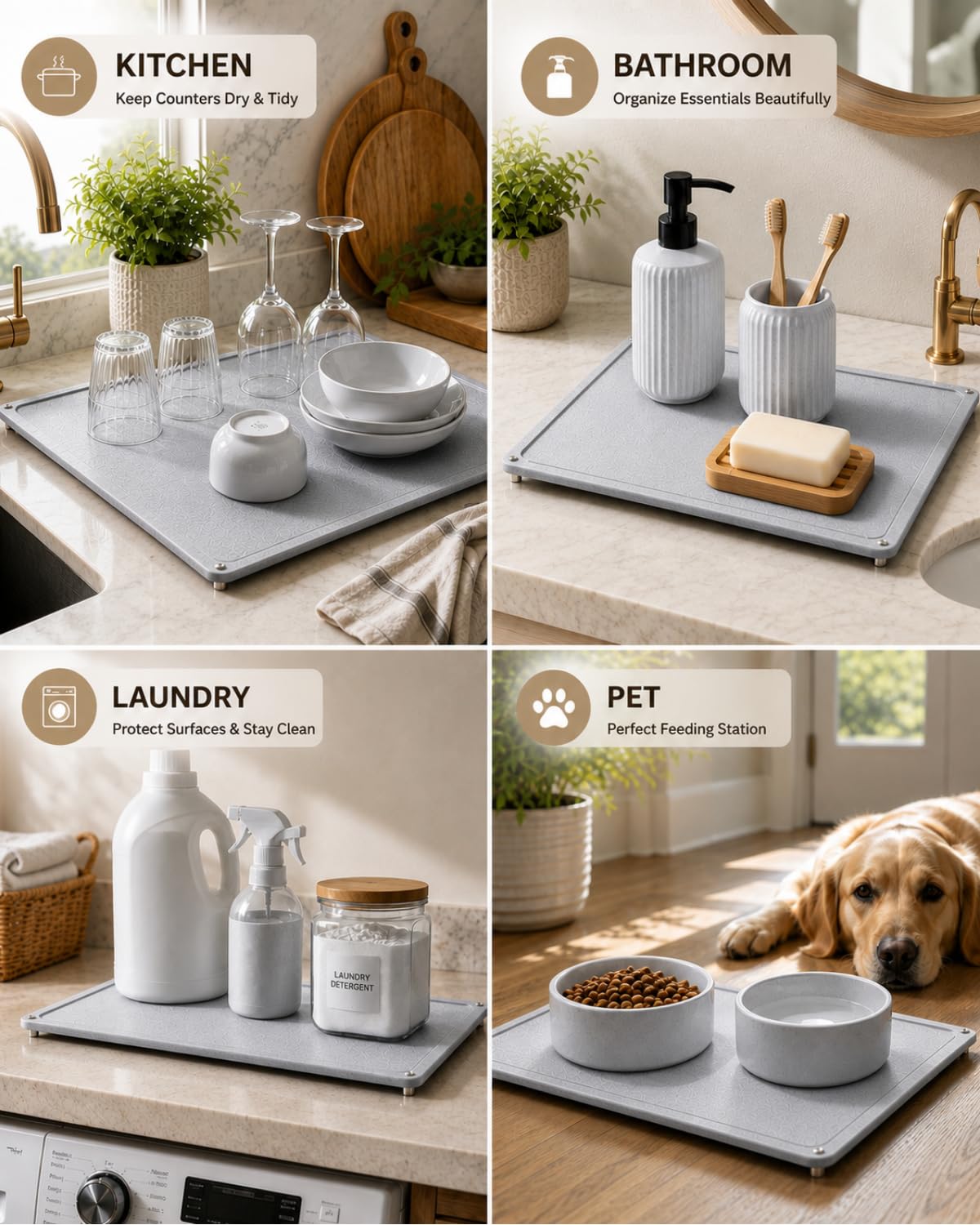 Diatomaceous Earth Dish Drying Mat