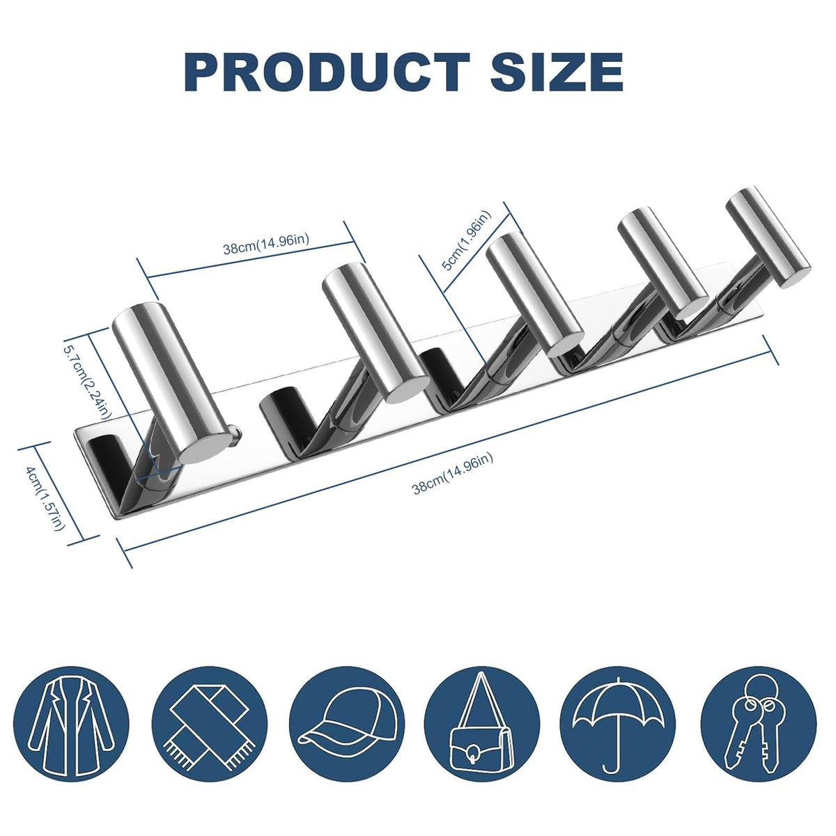 Hat and Coat Wall Mount Rack