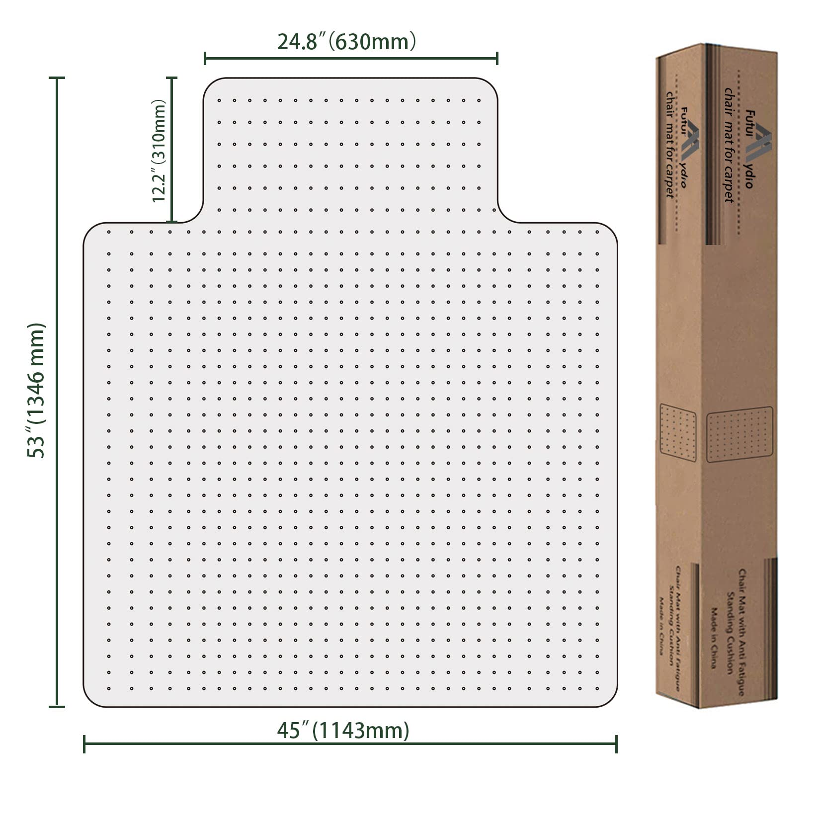 Desk Chair Mat for Flat to Low Pile Carpets