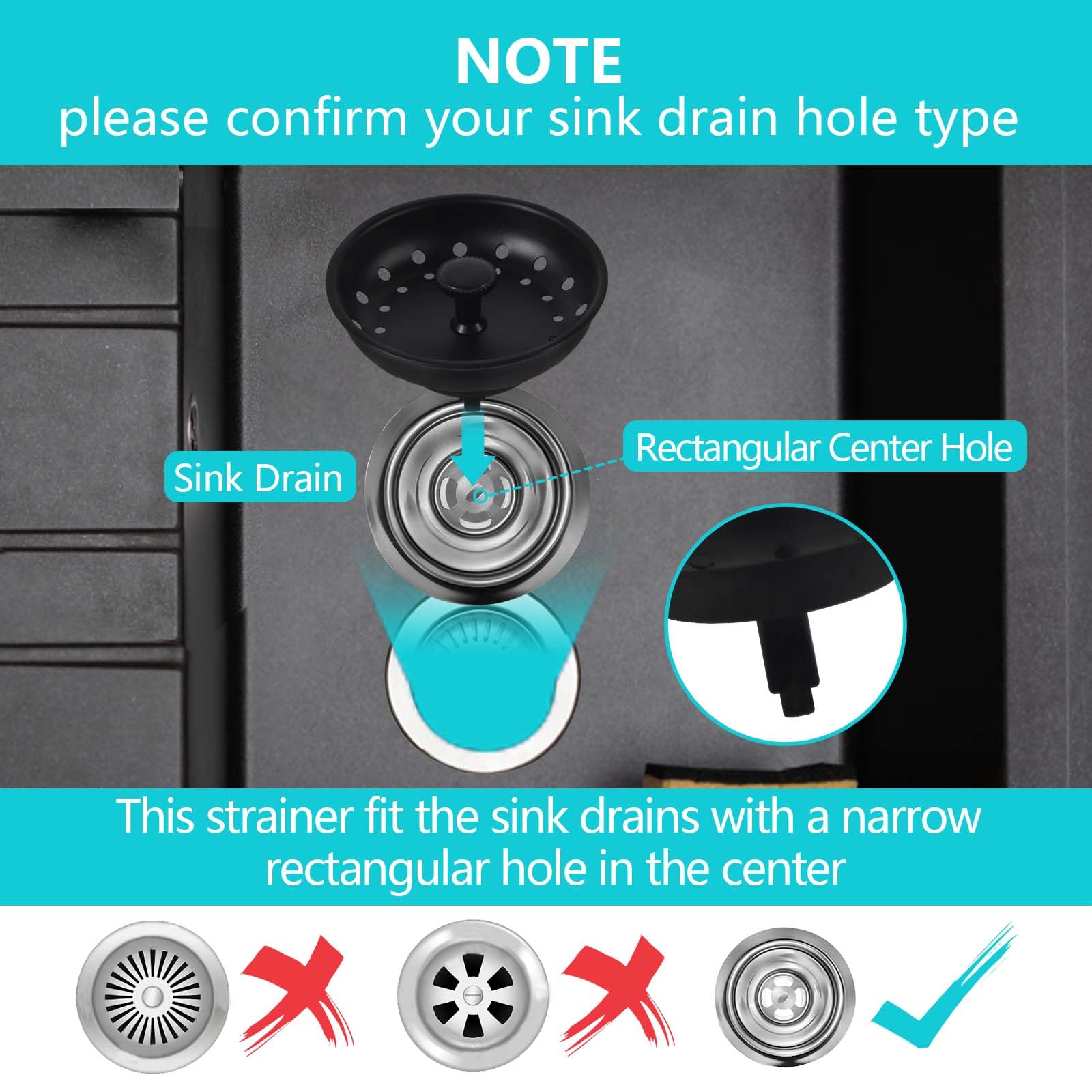 3 PCS Kitchen Sink Stopper Strainer
