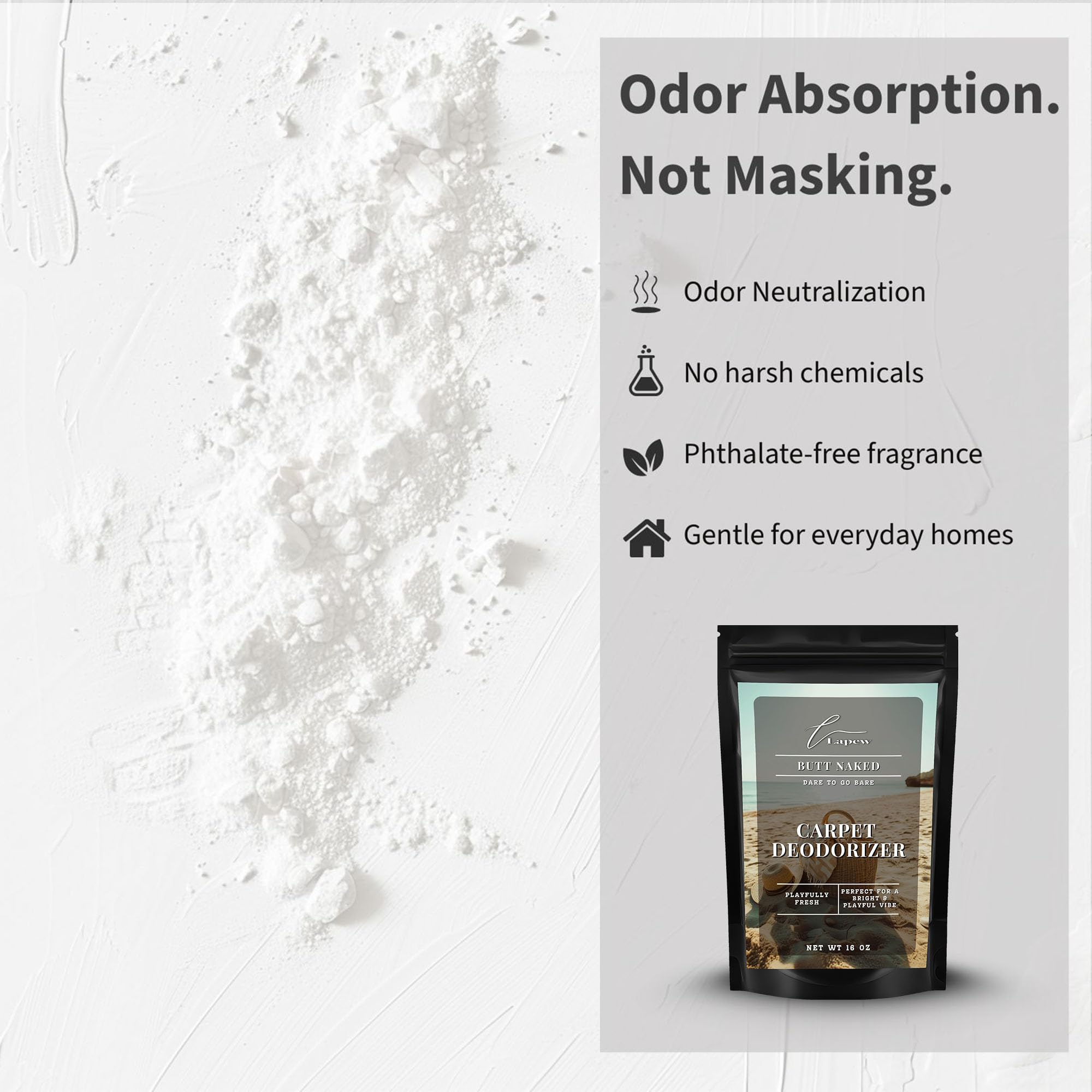 Butt Naked Carpet Deodorizer Powder (16 Ounce)