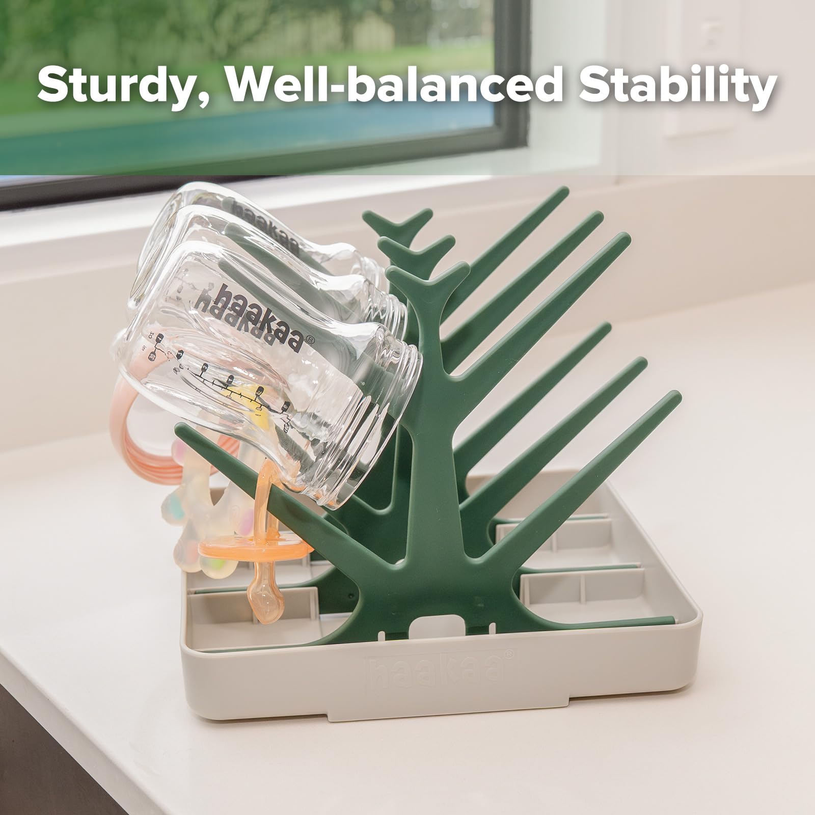 Portable Baby Bottle Drying Rack with Tray