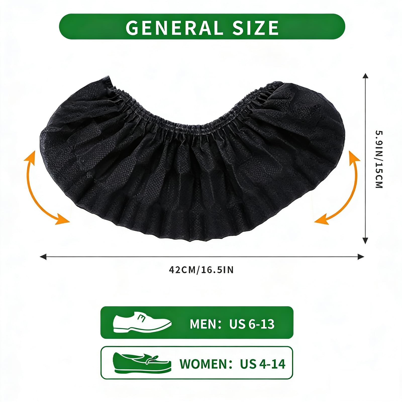 50/100/200 Pack Non-Woven Shoe Covers Disposable for Indoors