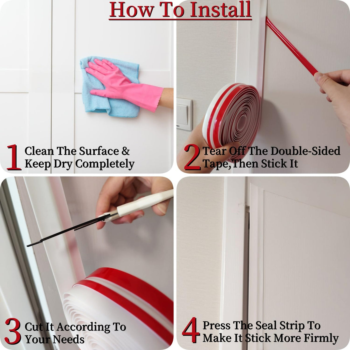 T Shape Door Seal Strip for Door & Windows Gaps (19.7 Foot)
