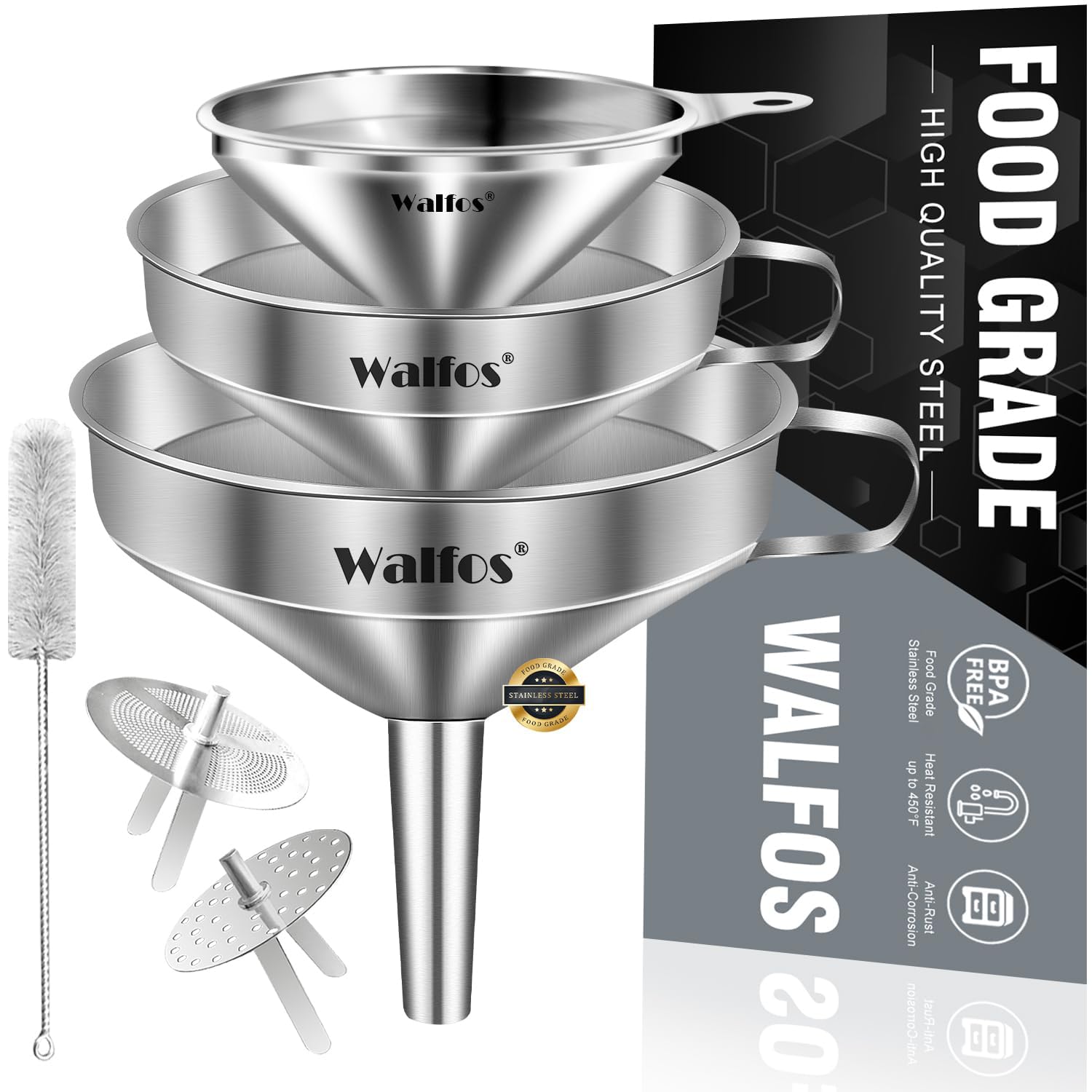 Stainless Steel Funnel (3 Count)